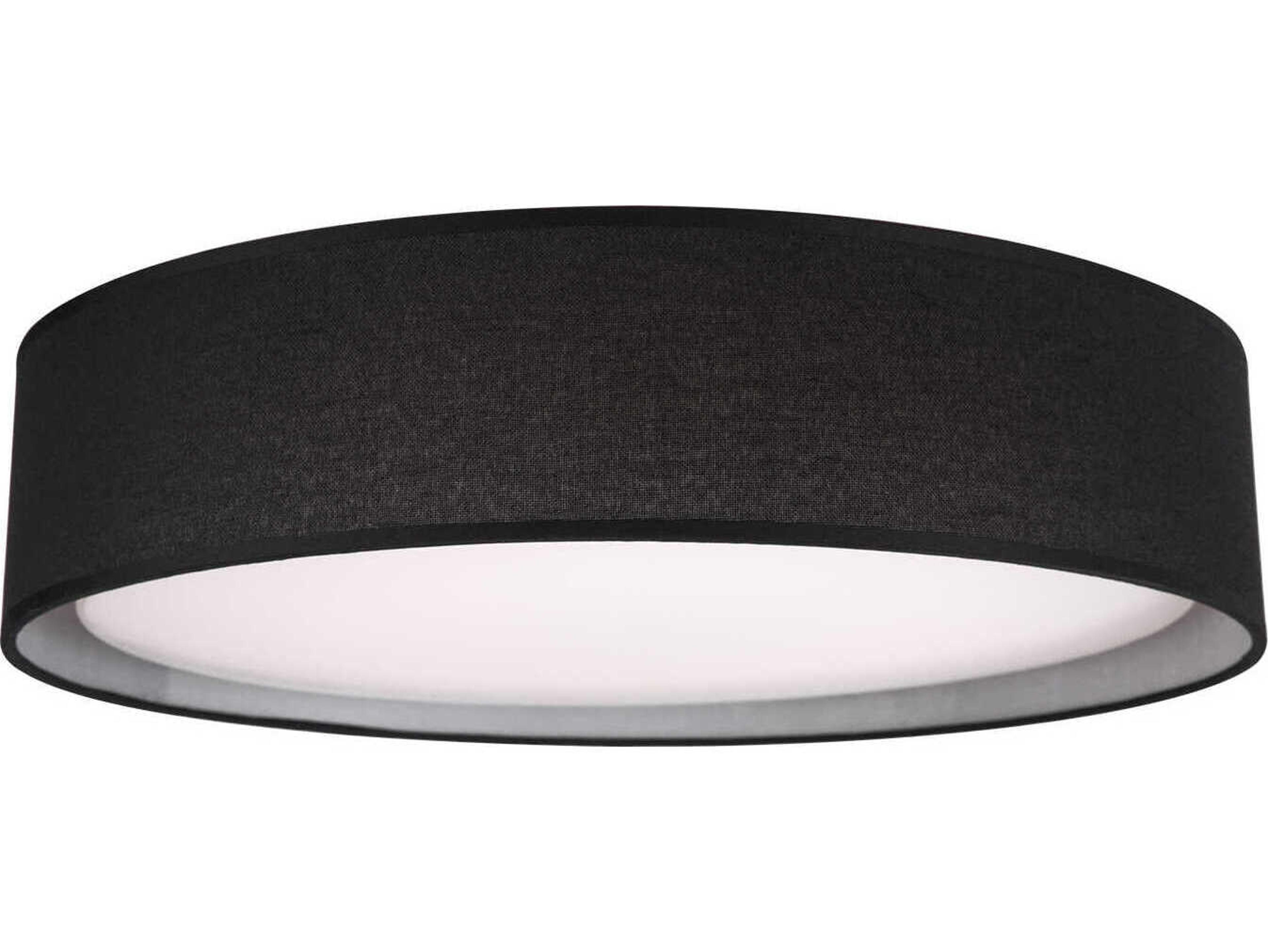 Kuzco Lighting Dalton Black Drum Flush Mount