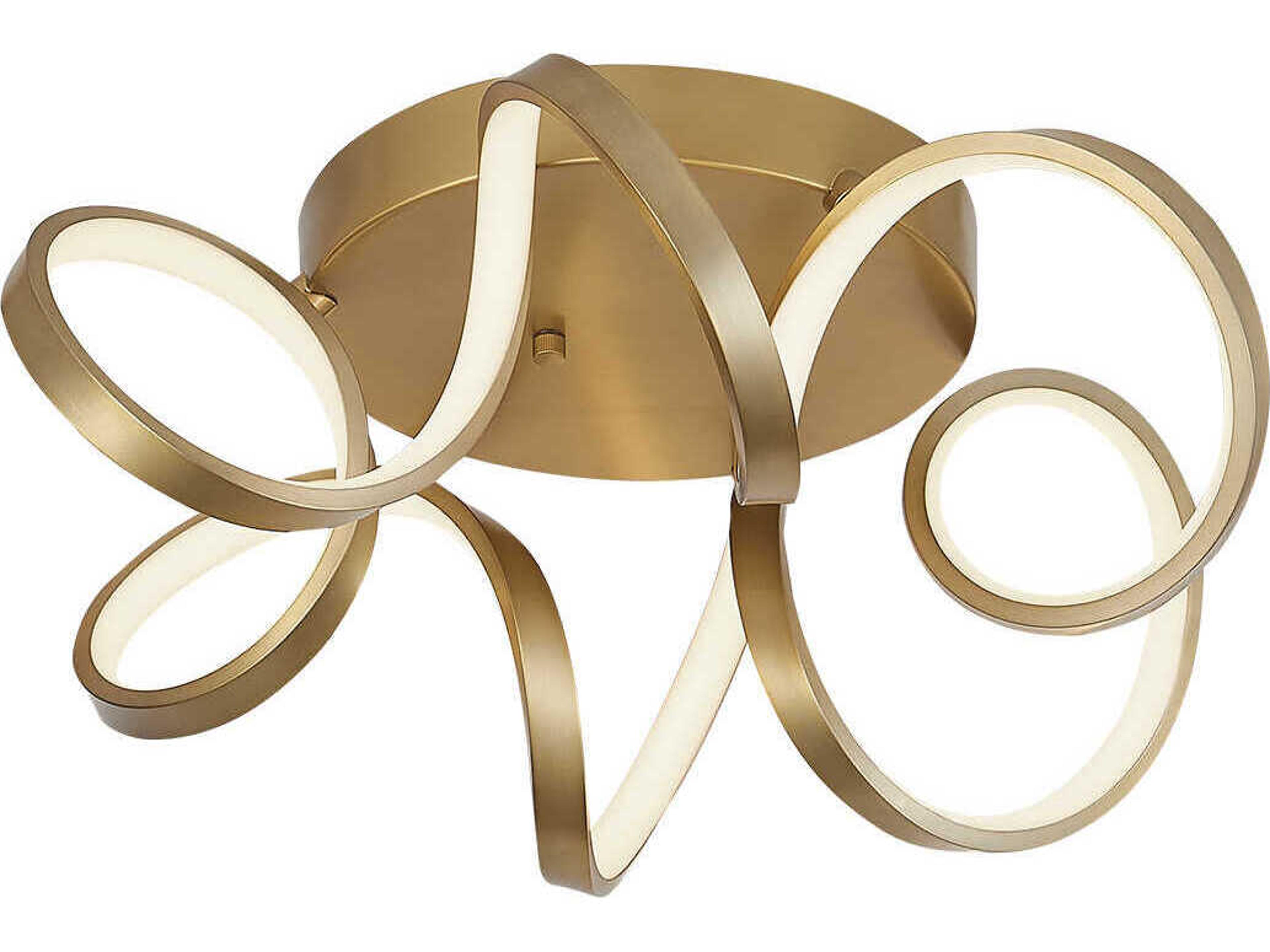 Kuzco Lighting Synergy Antique Brass Flush Mount