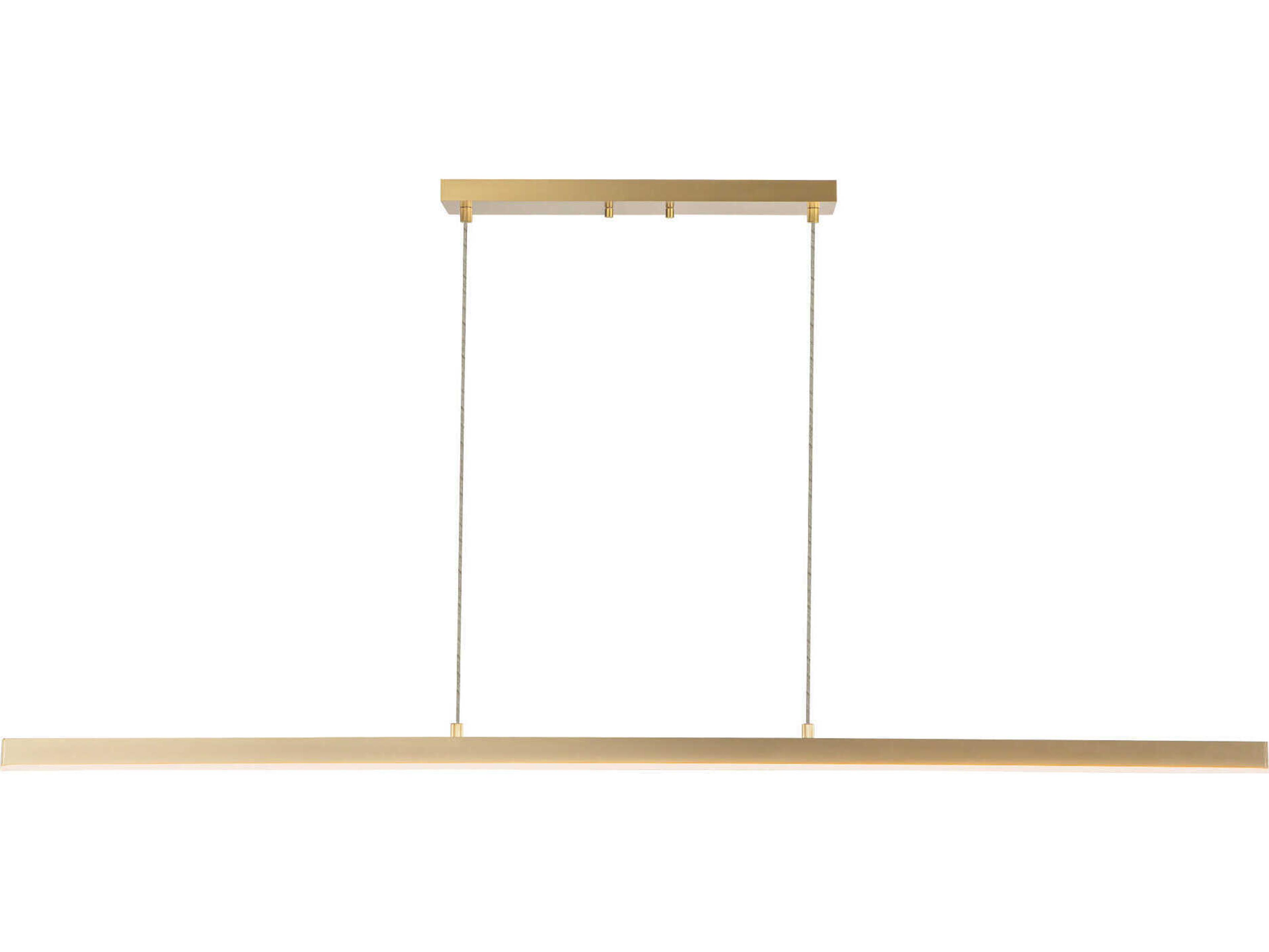 Kuzco Lighting Vega Brushed Gold Linear Island Pendant