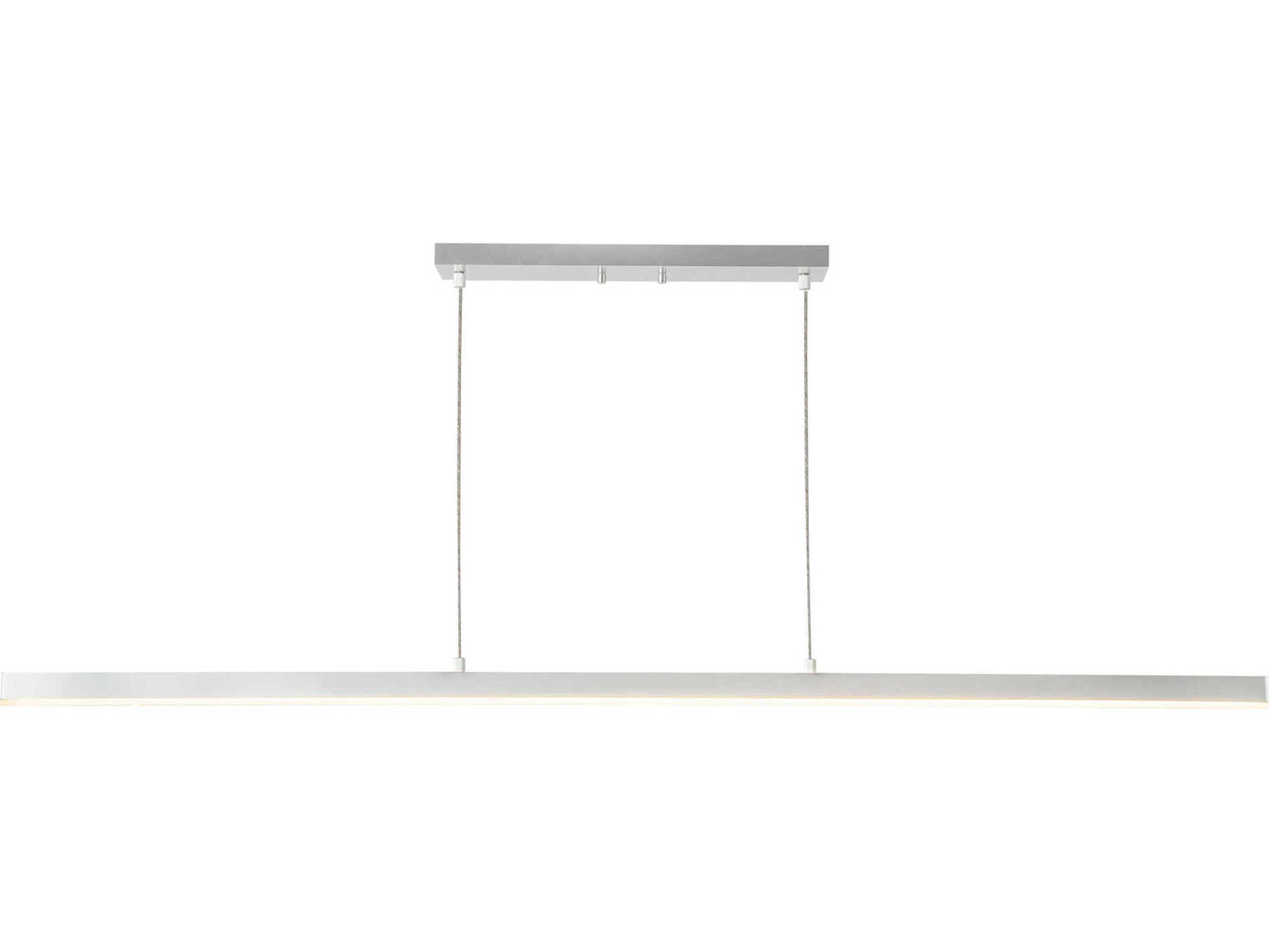 Kuzco Lighting Vega Brushed Nickel Linear Island Pendant
