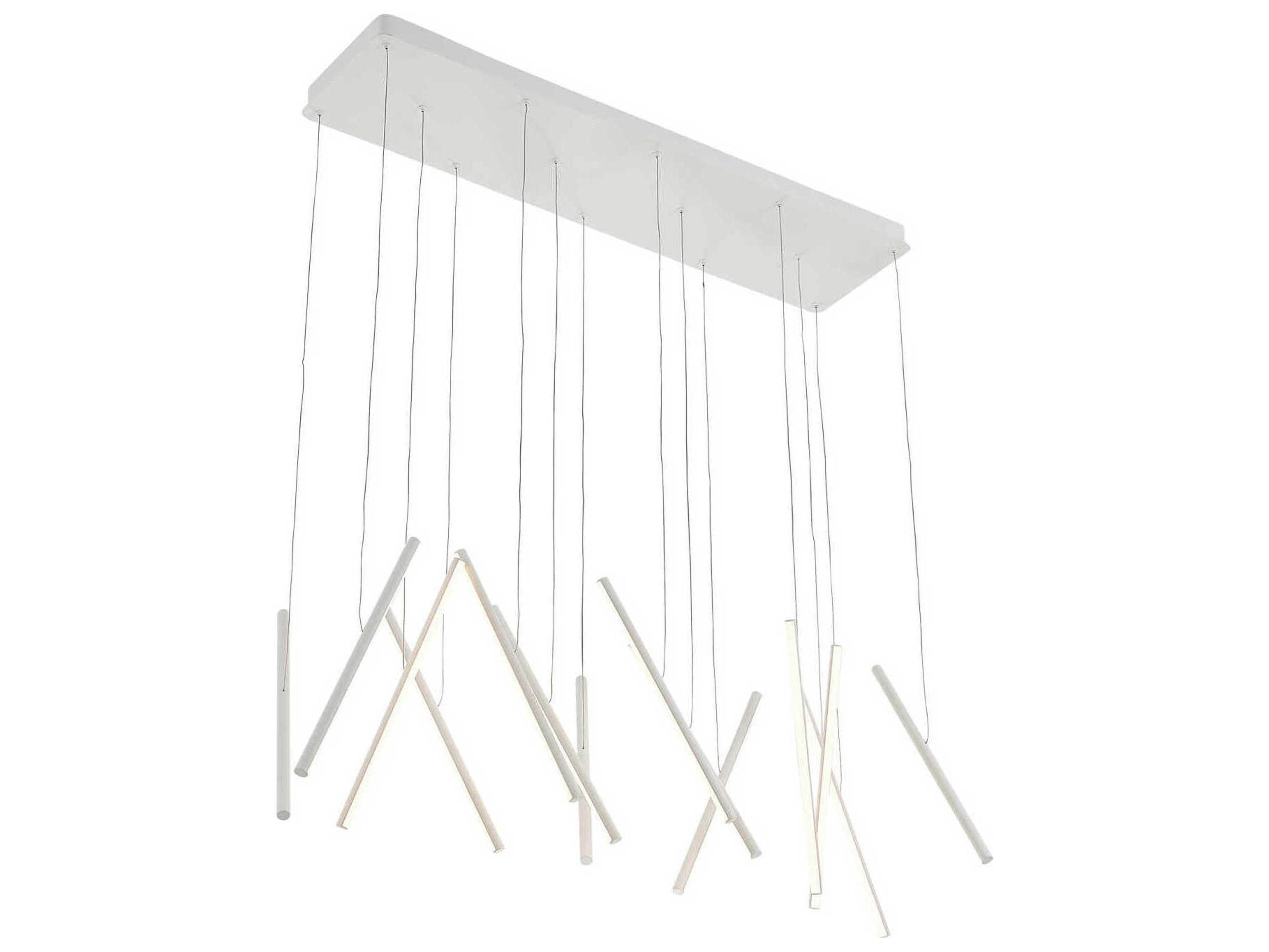 Kuzco Lighting Chute White Linear Island Pendant