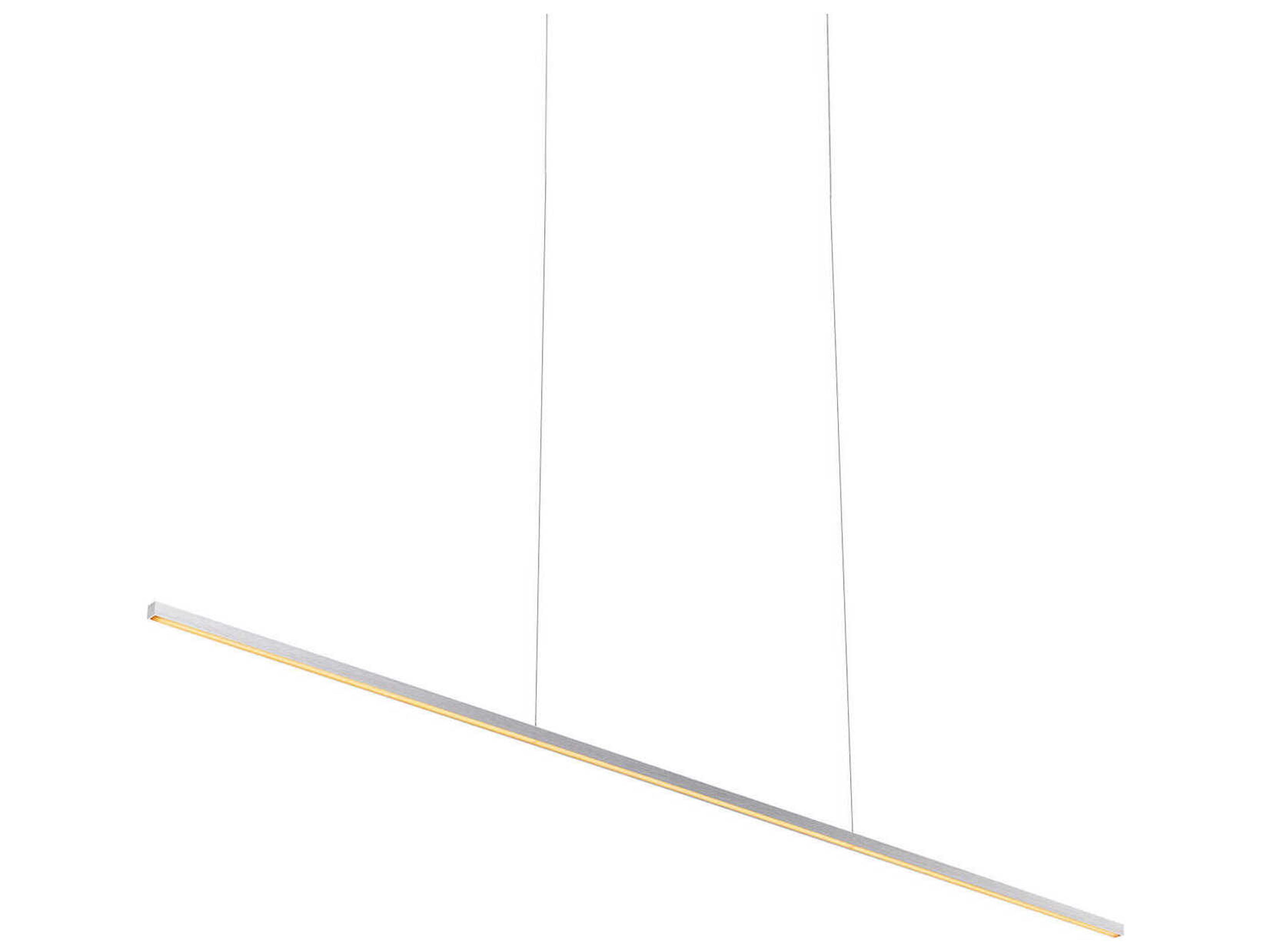 Kuzco Lighting Vega Minor Brushed Nickel Linear Island Pendant