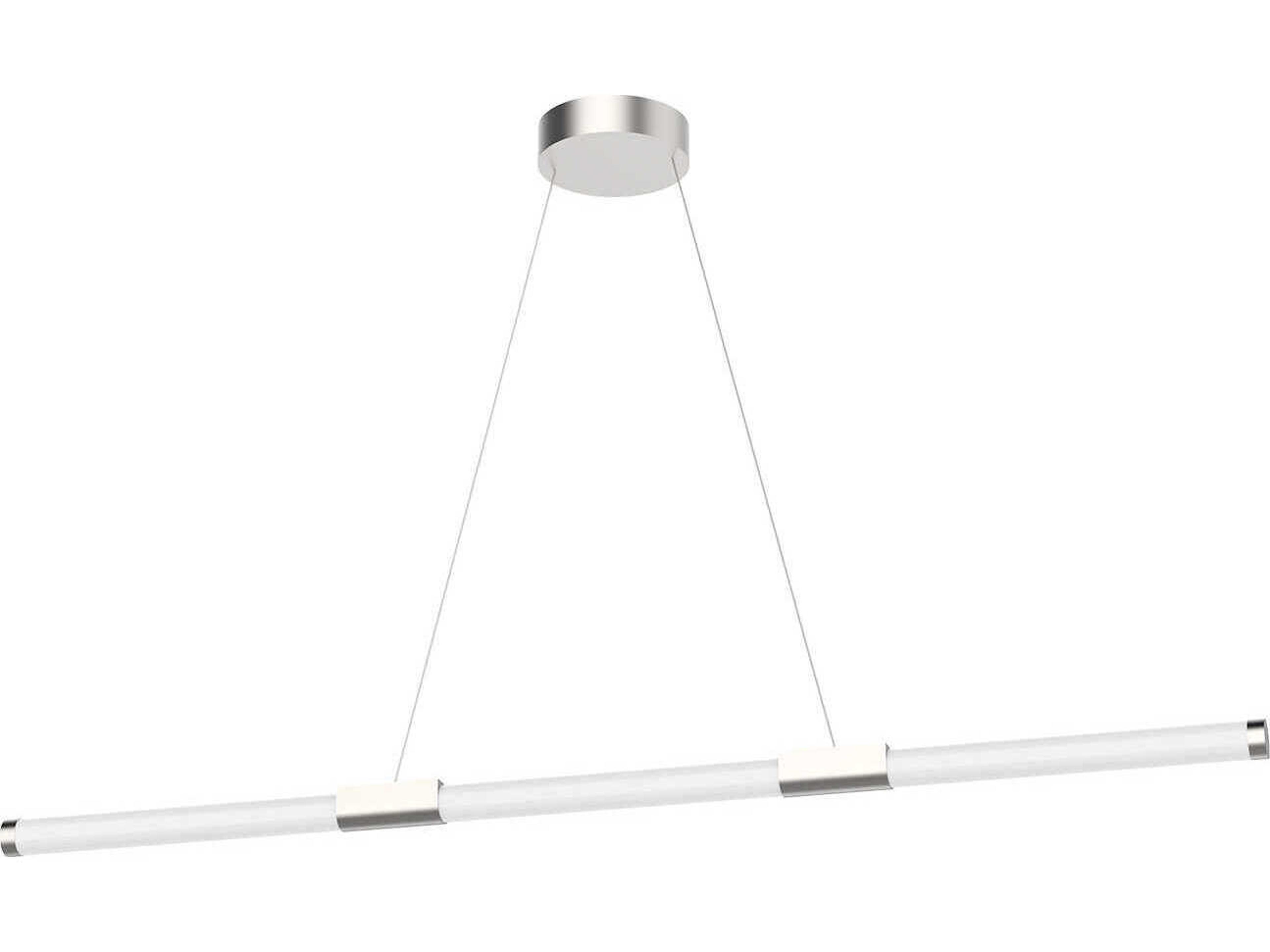 Kuzco Lighting Akari Brushed Nickel Linear Island Pendant