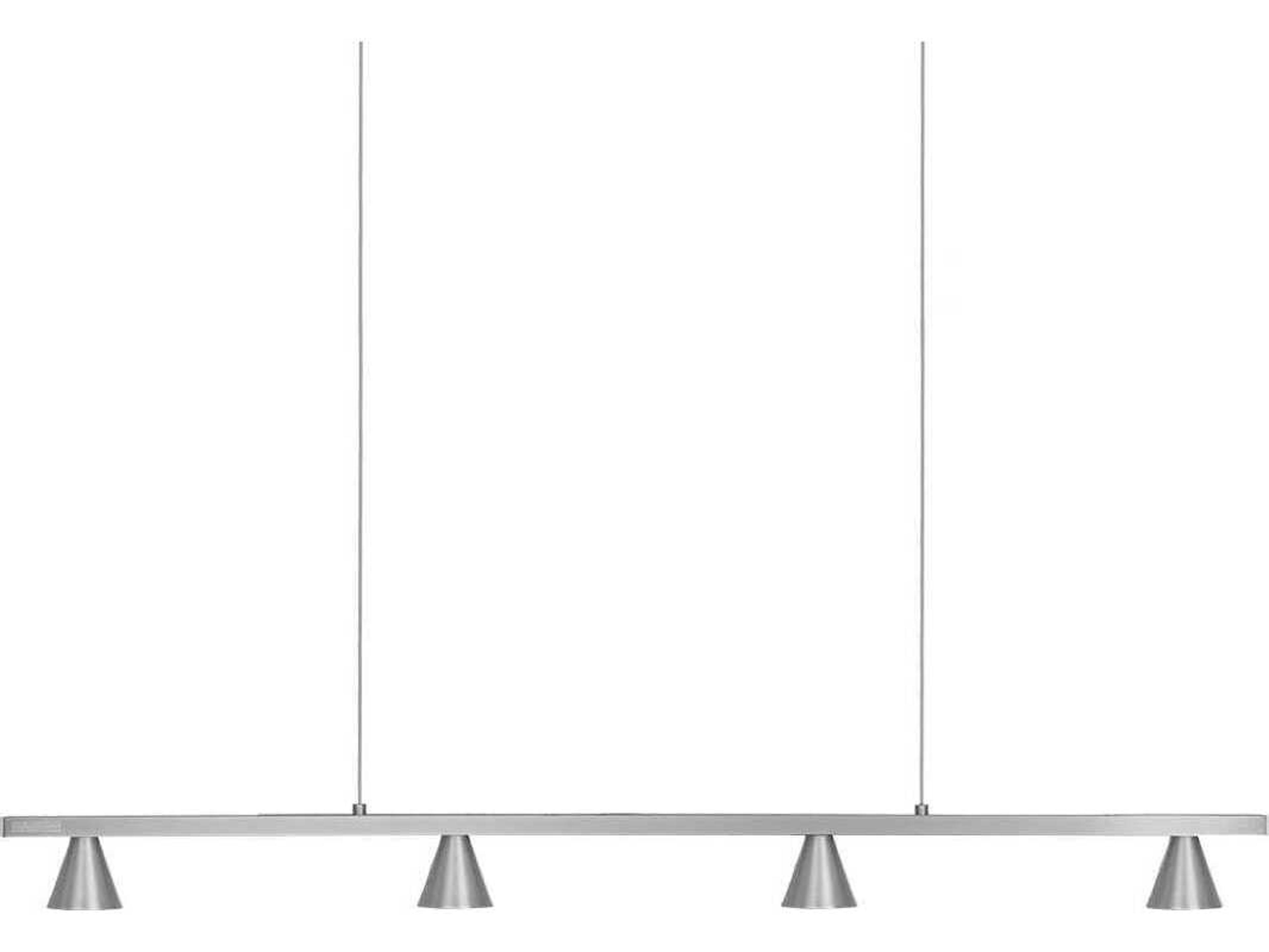 Kuzco Lighting Dune Brushed Nickel Linear Island Pendant