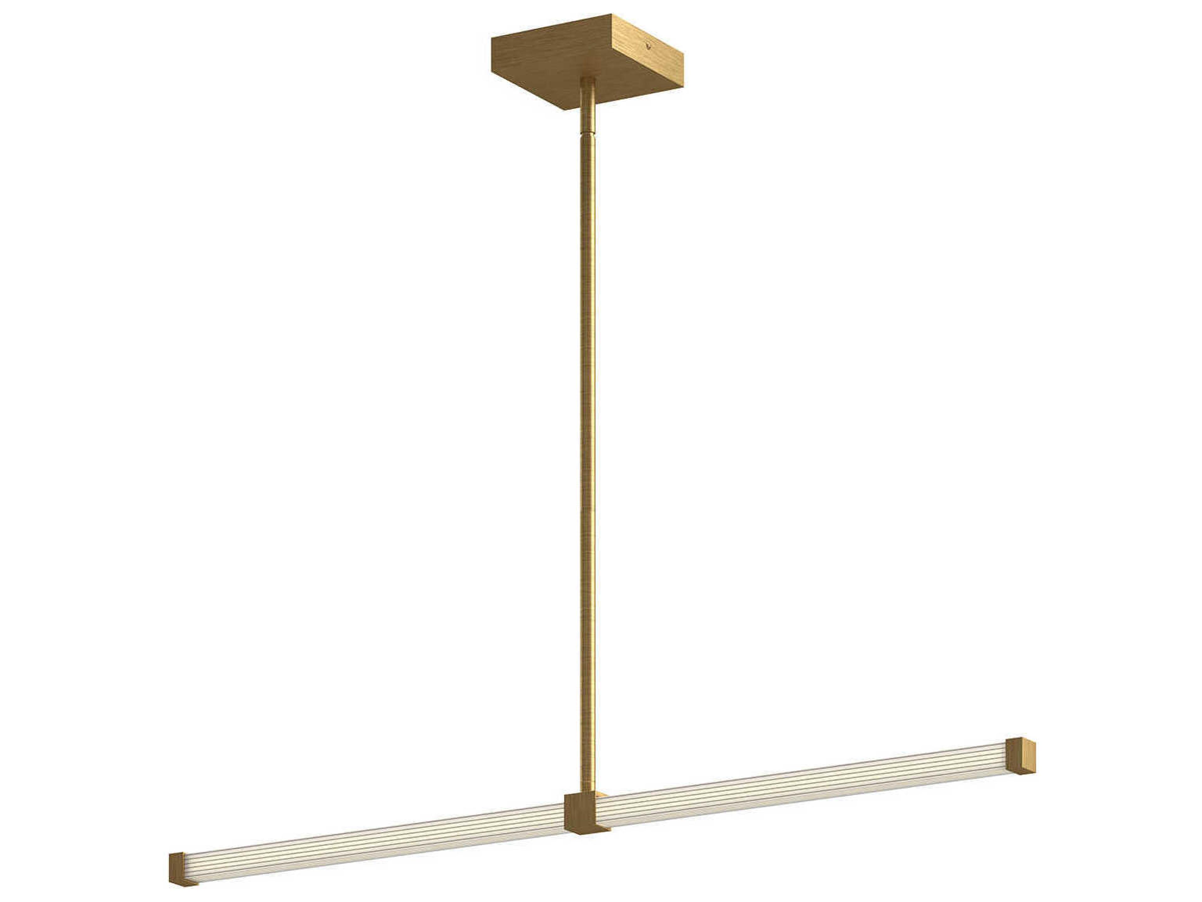 Kuzco Lighting Blade Brushed Gold Linear Island Pendant