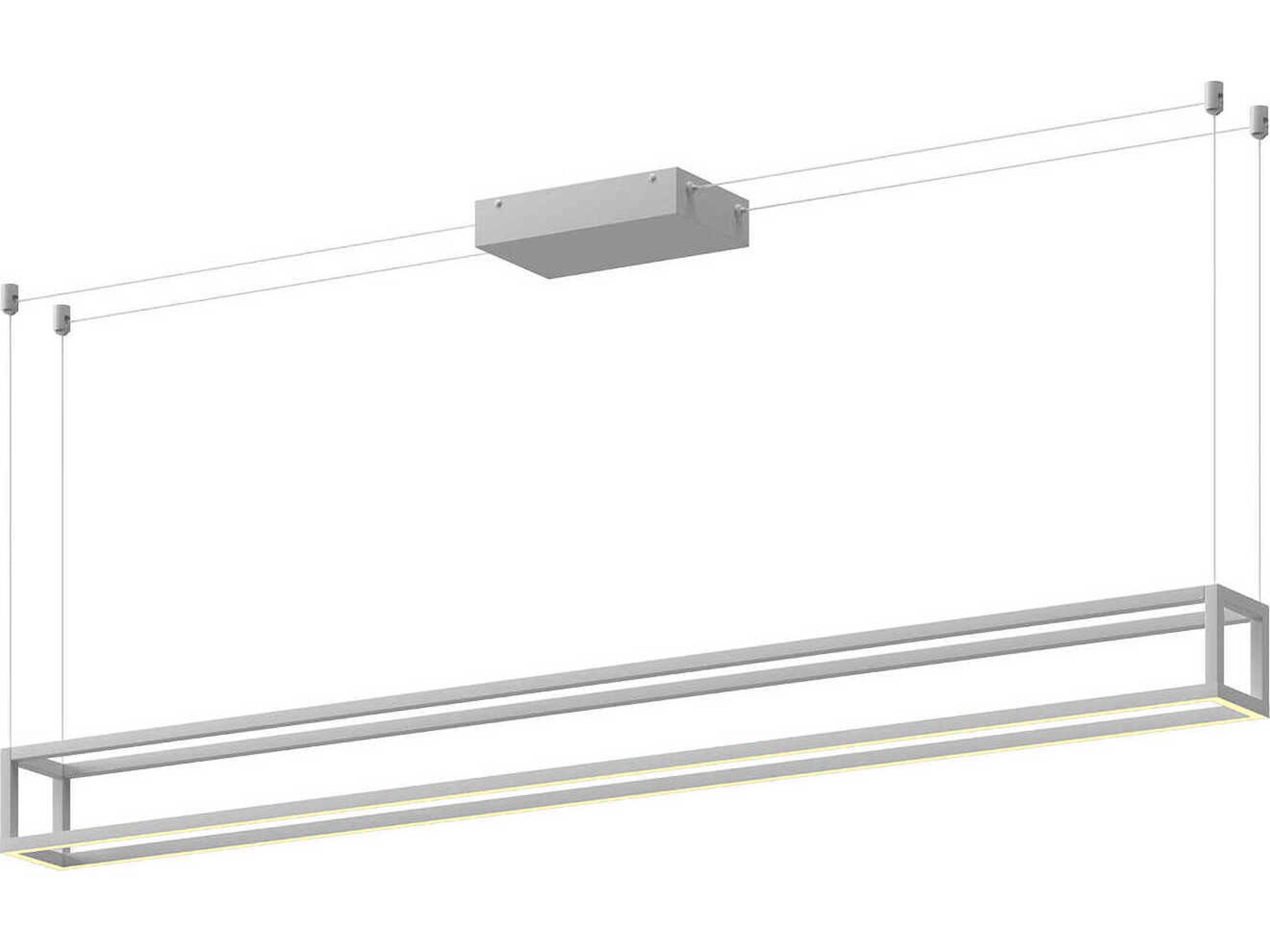 Kuzco Lighting Plaza White Geometric Linear Island Pendant