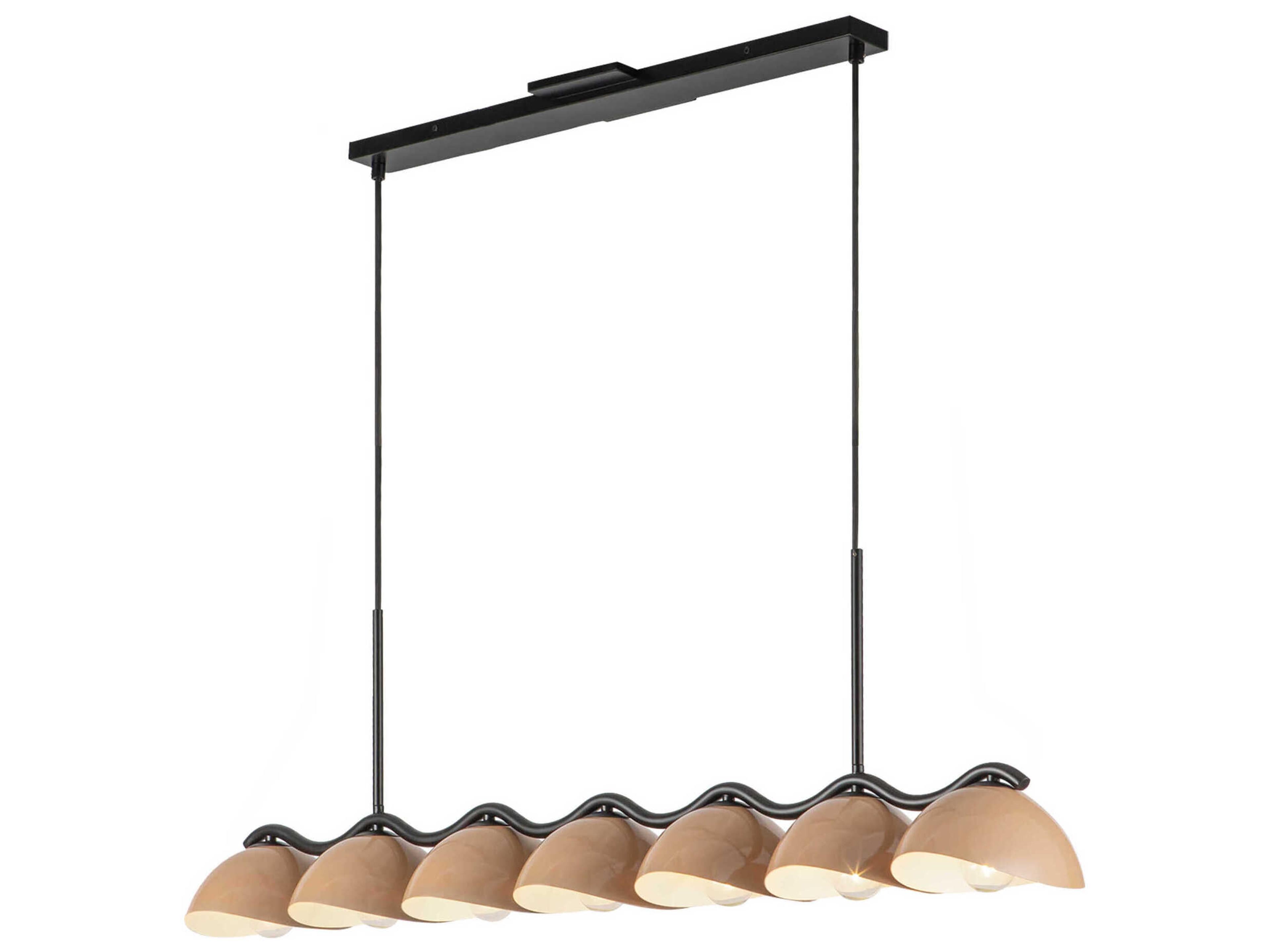 Kuzco Lighting Atlas 7-Light Black Peach Island Pendant