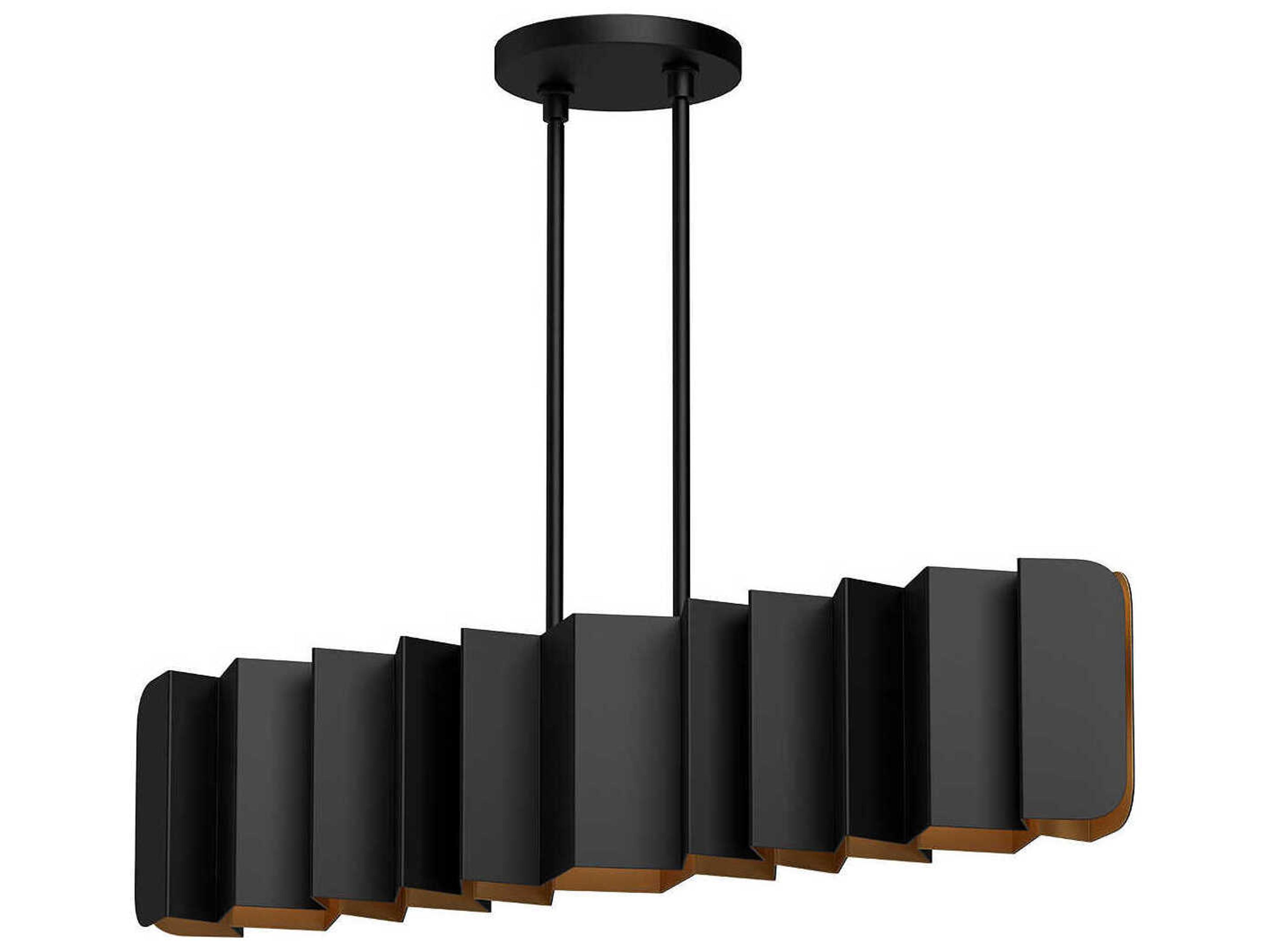 Kuzco Lighting Akira 6-Light Black Gold Geometric Island Pendant