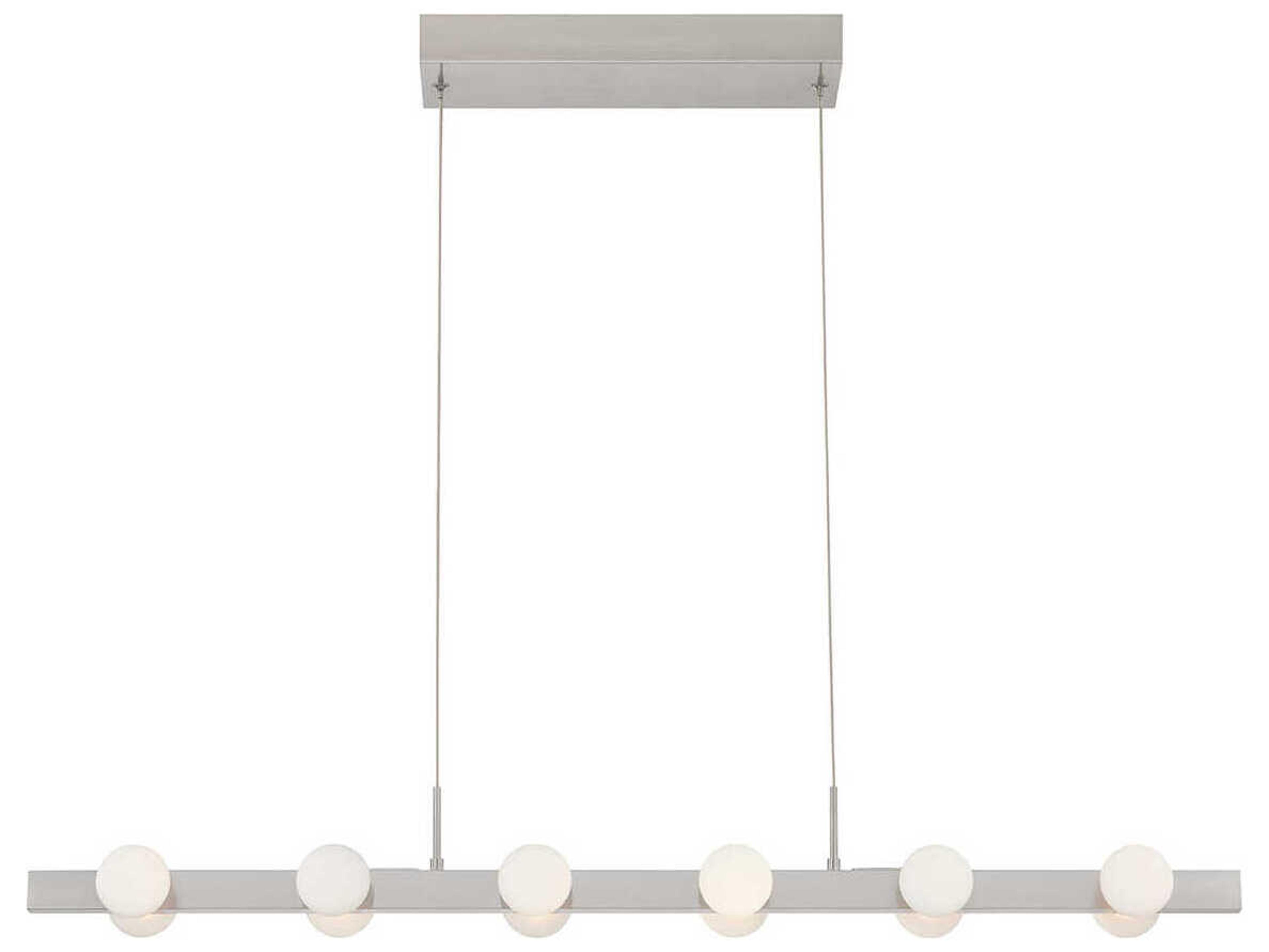 Kuzco Lighting Rezz Brushed Nickel Linear Island Pendant