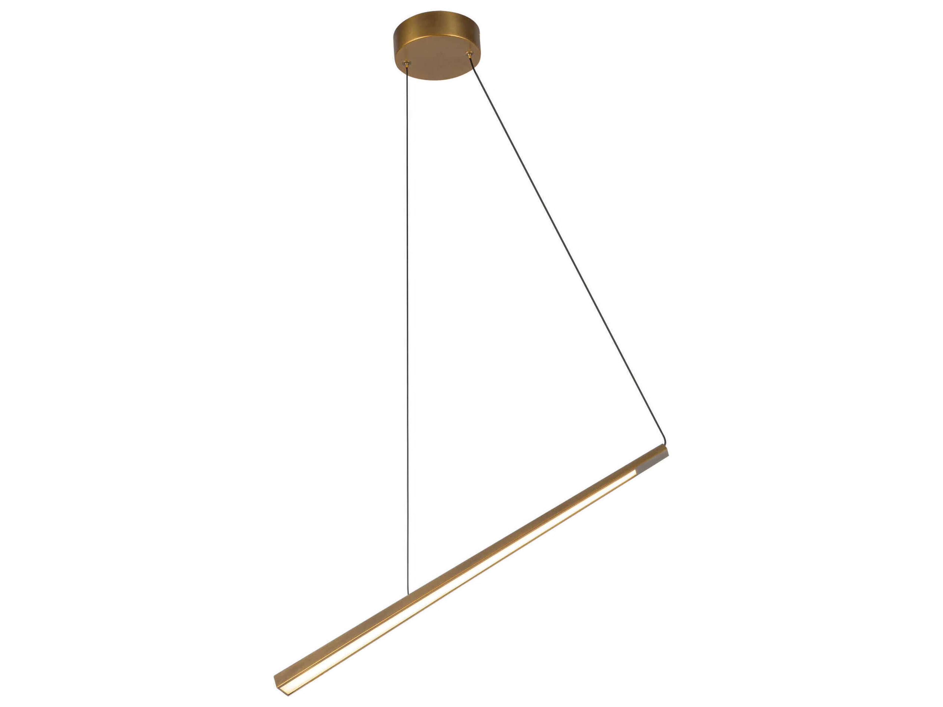 Kuzco Lighting Lex Vintage Brass Linear Pendant