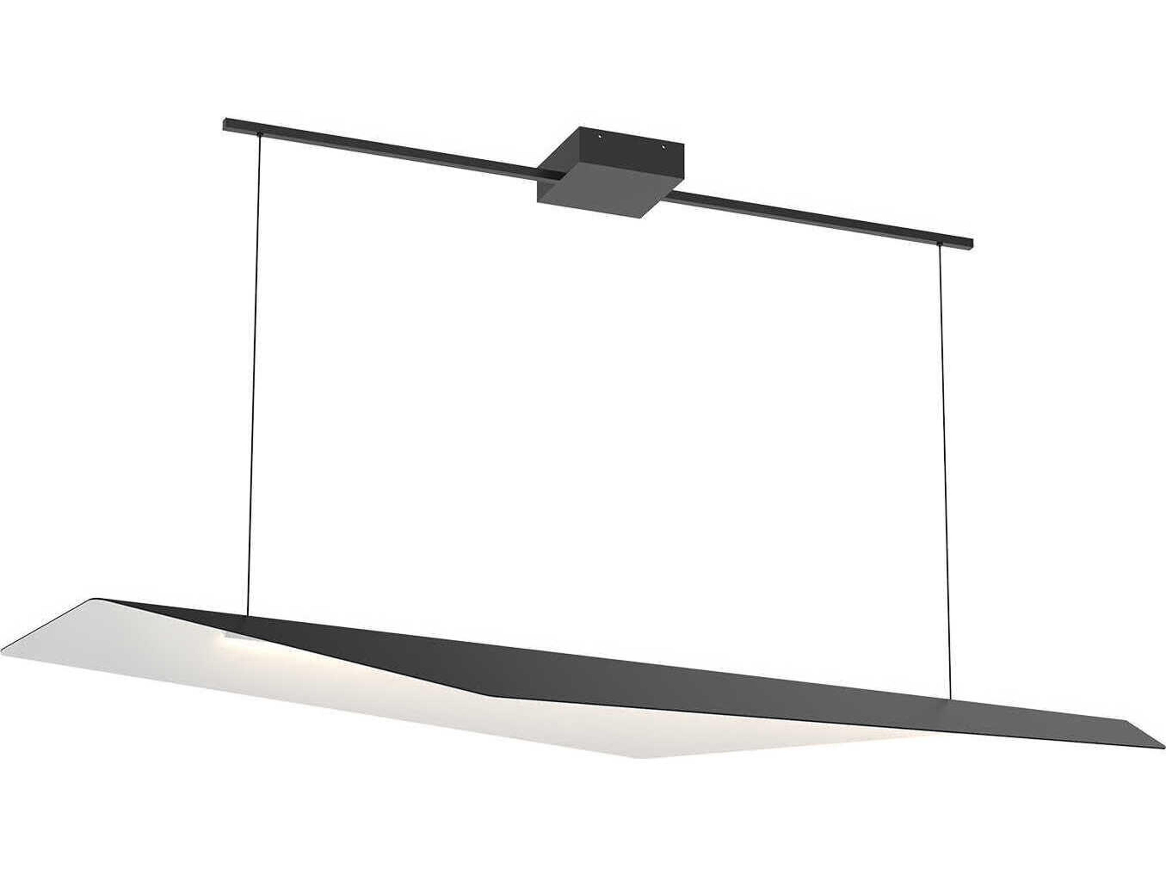 Kuzco Lighting Taro Black White Geometric Island Pendant