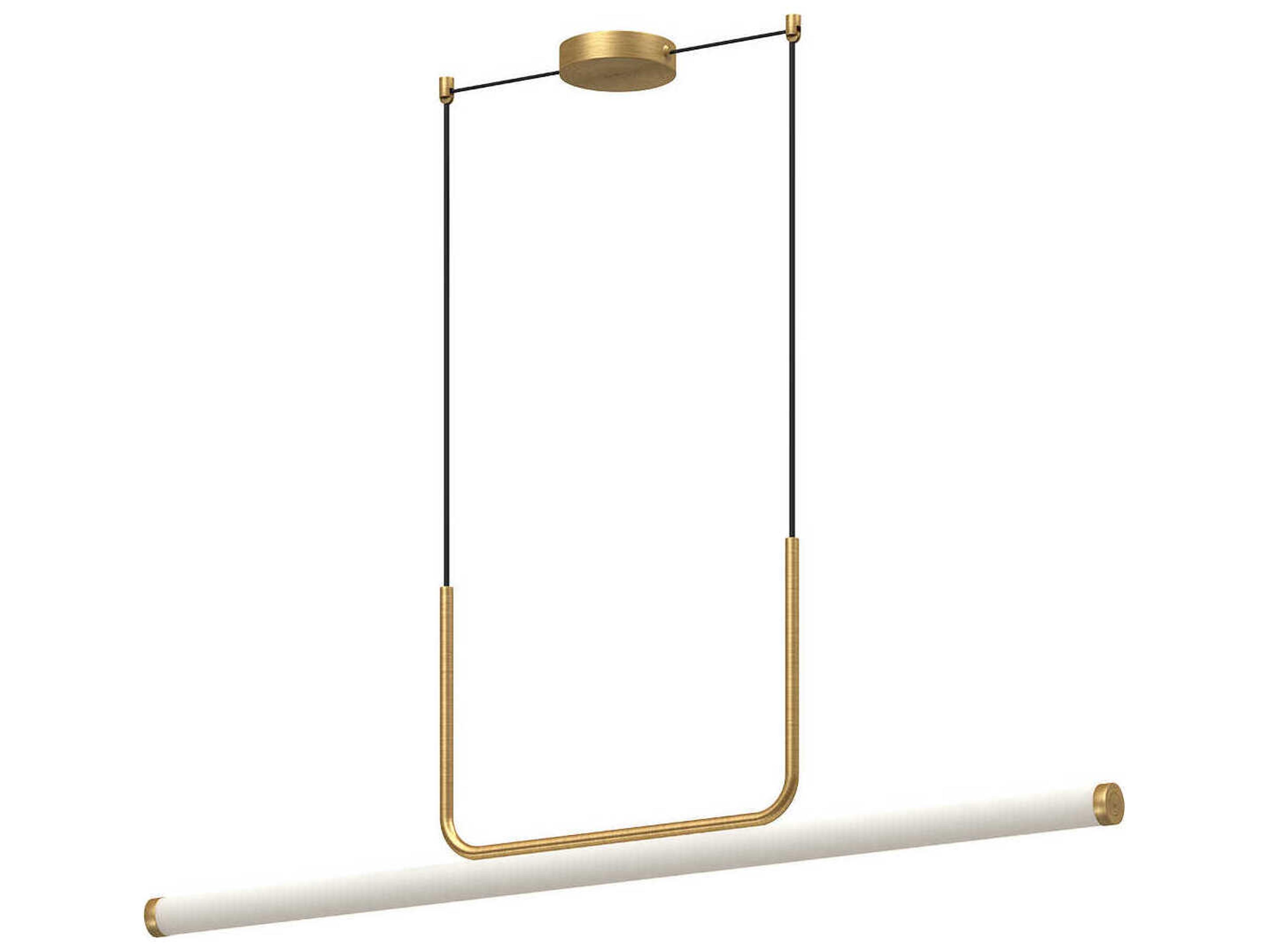 Kuzco Lighting Vesper Brushed Gold Linear Island Pendant