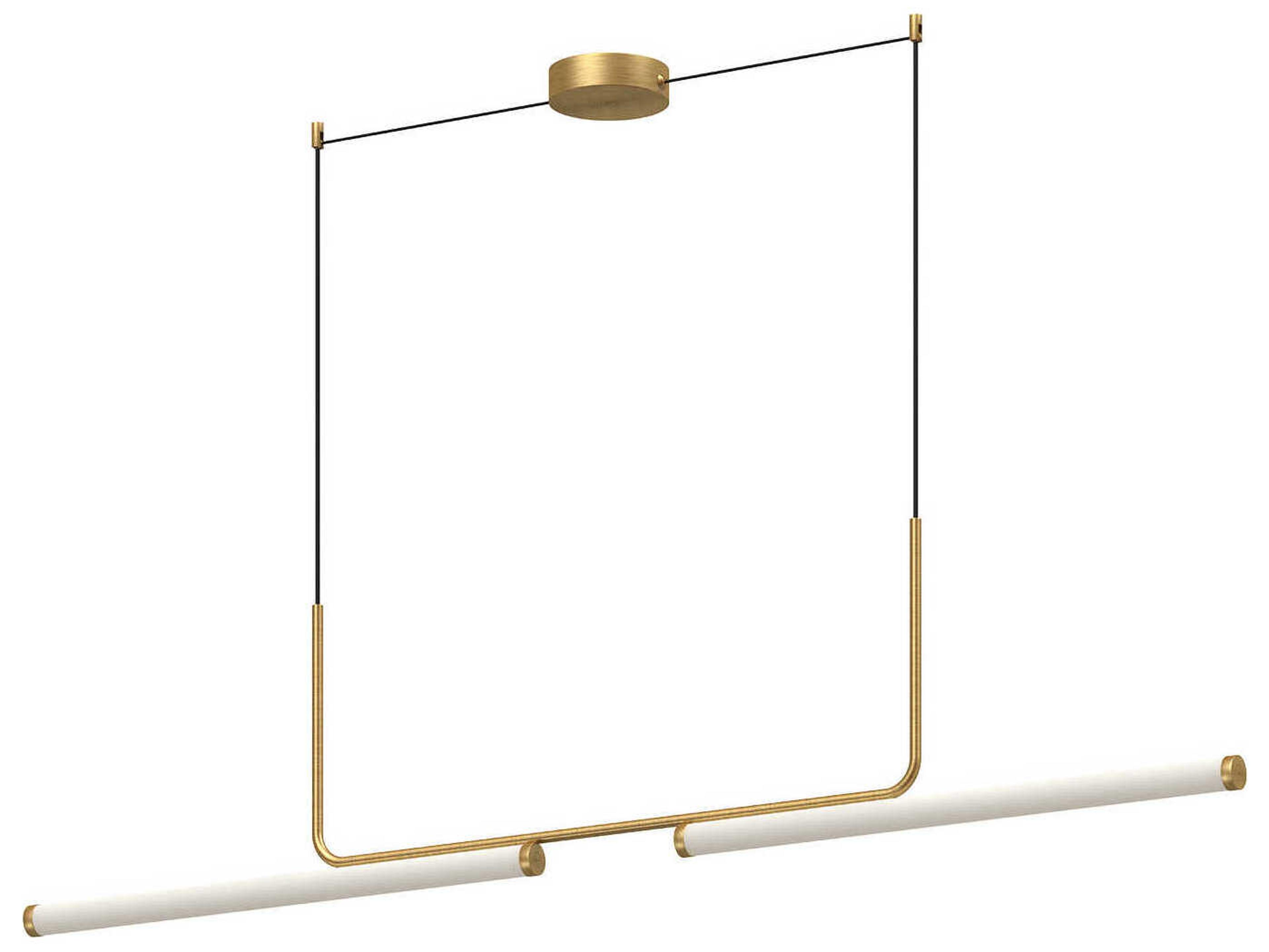 Kuzco Lighting Vesper Brushed Gold Linear Island Pendant