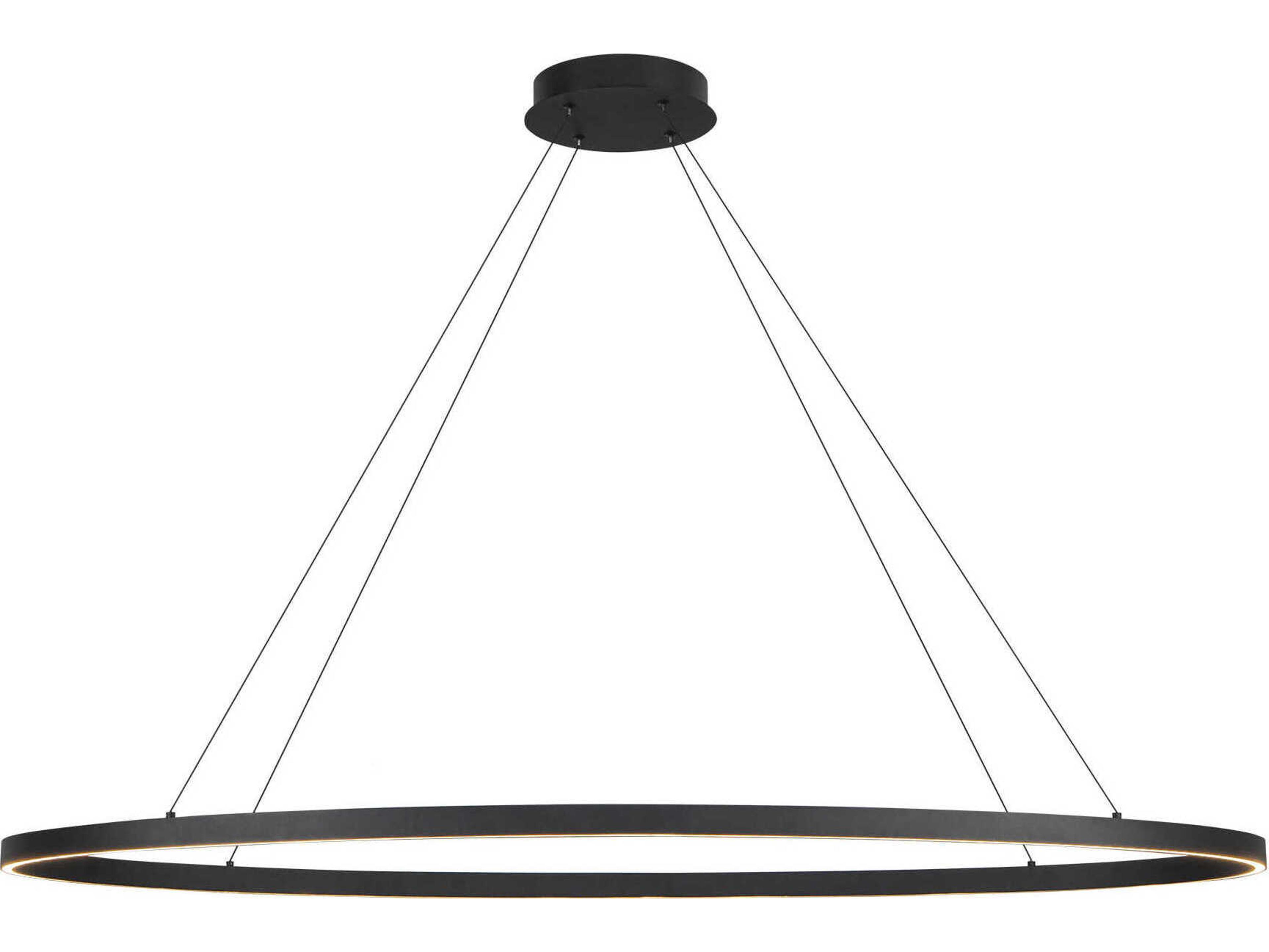 Kuzco Lighting Ovale Black Linear Island Pendant