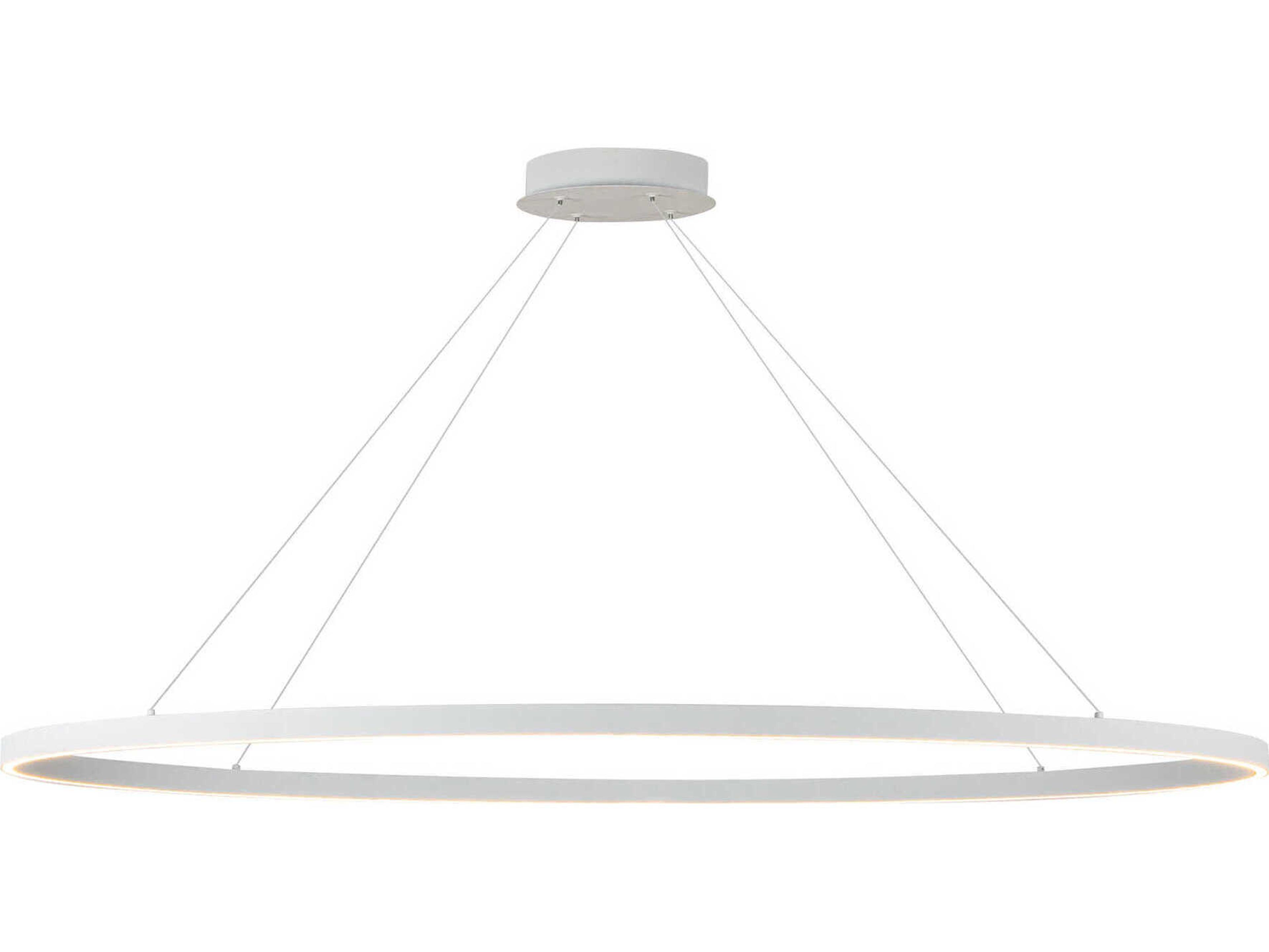 Kuzco Lighting Ovale White Linear Island Pendant