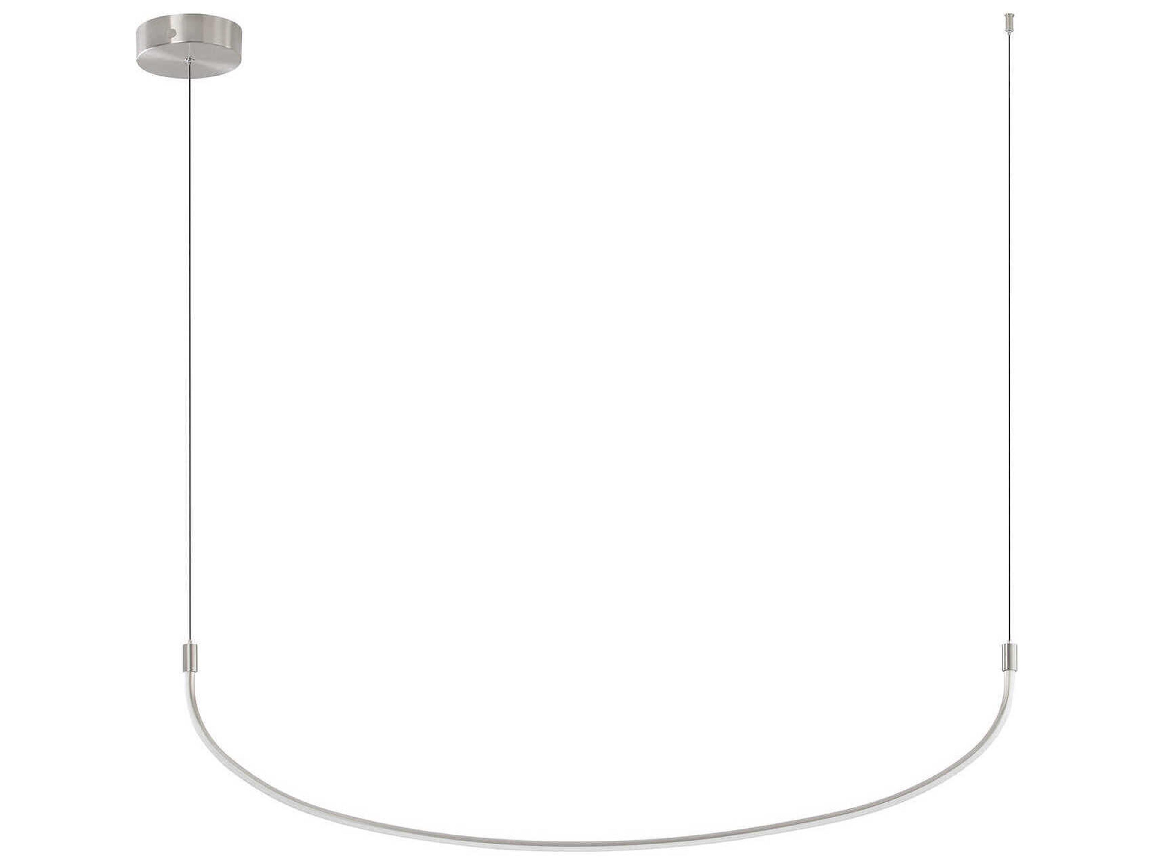 Kuzco Lighting Talis Brushed Nickel Linear Island Pendant