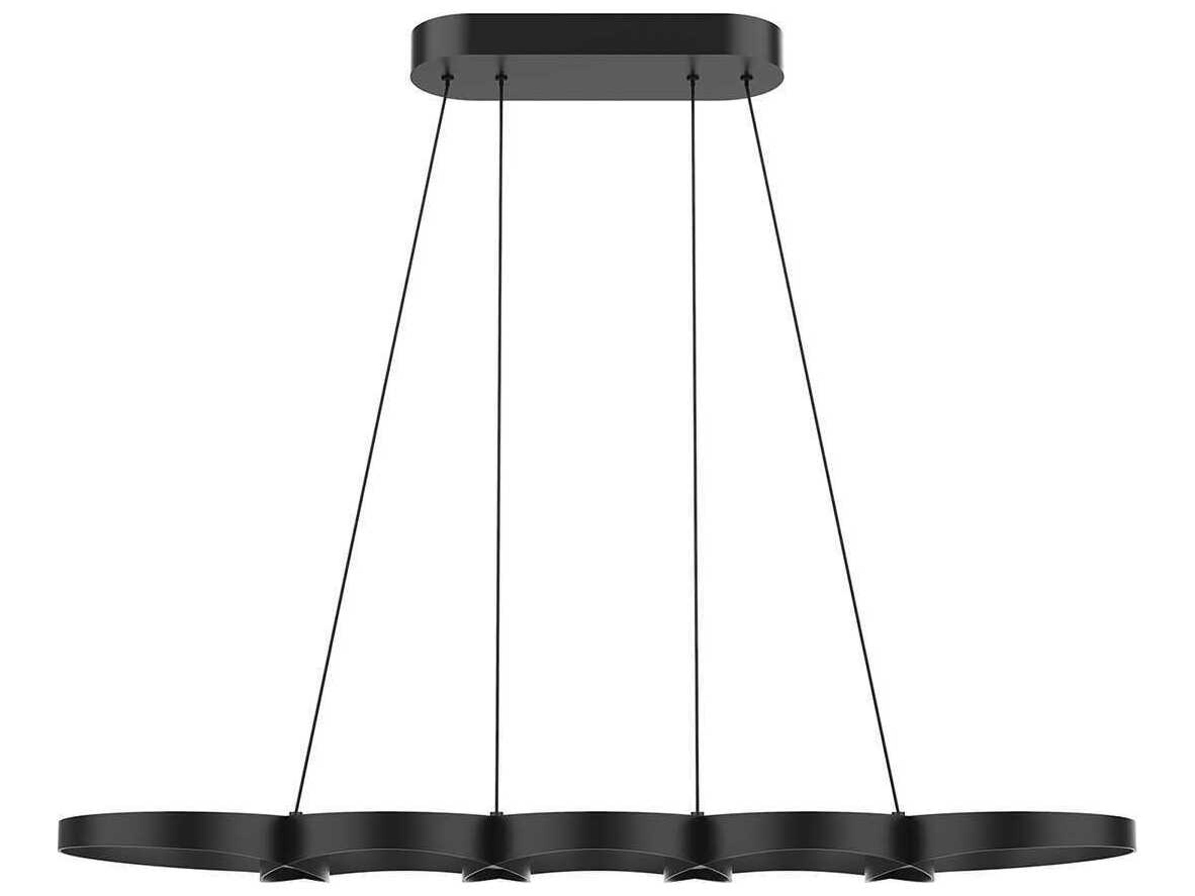Kuzco Lighting Maestro Black Linear Island Pendant