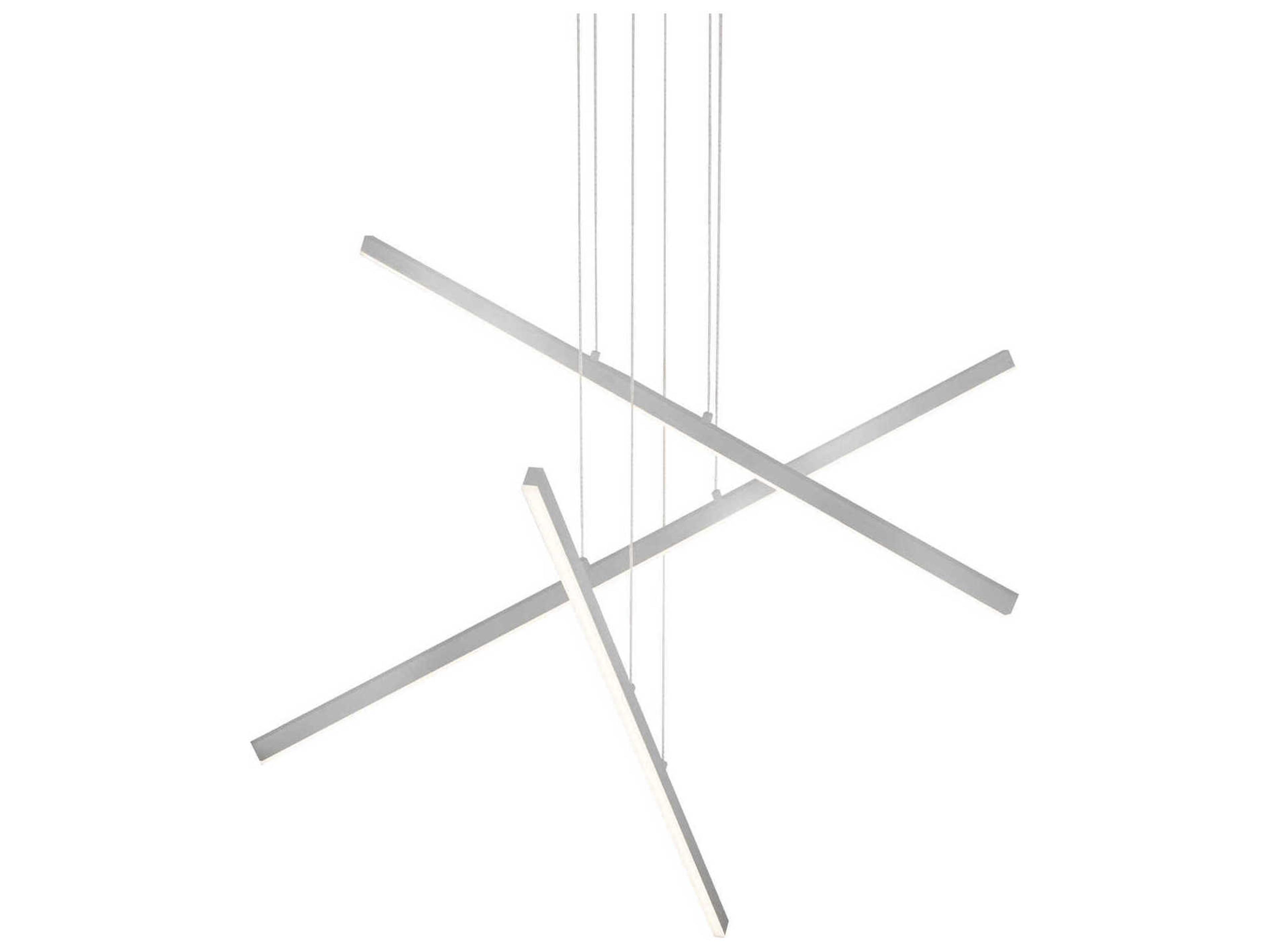 Kuzco Lighting Vega Brushed Nickel Linear Pendant