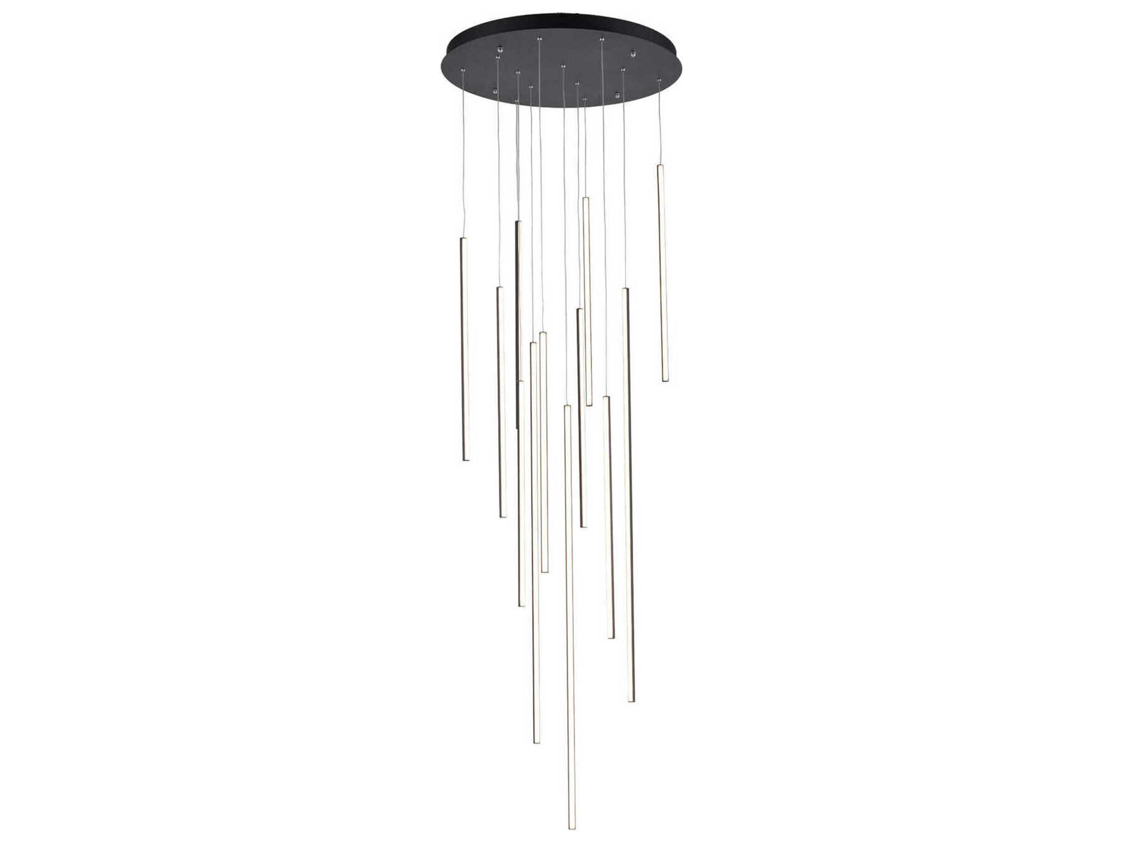 Kuzco Lighting Chute Black Linear Pendant