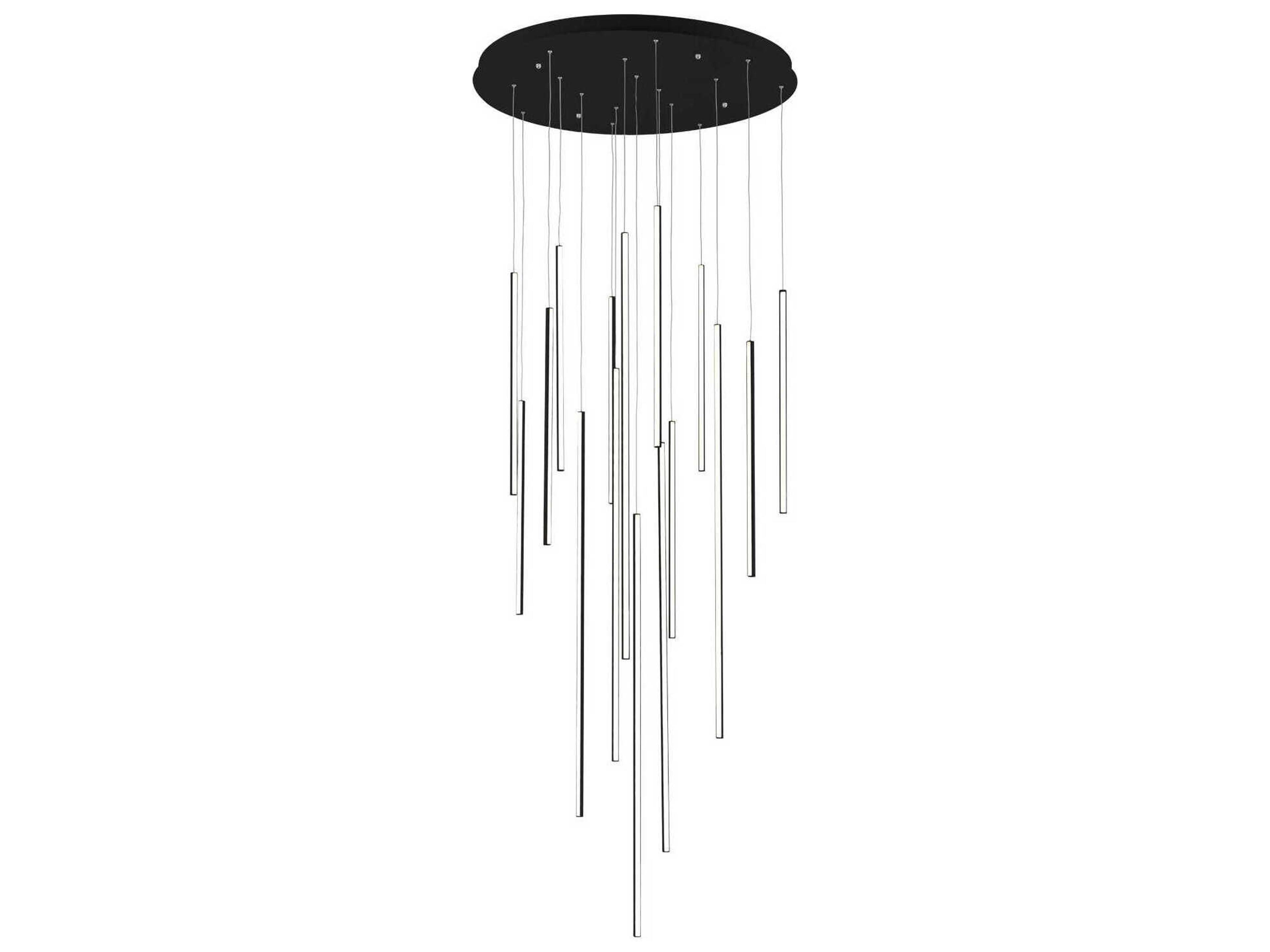 Kuzco Lighting Chute Black Linear Pendant