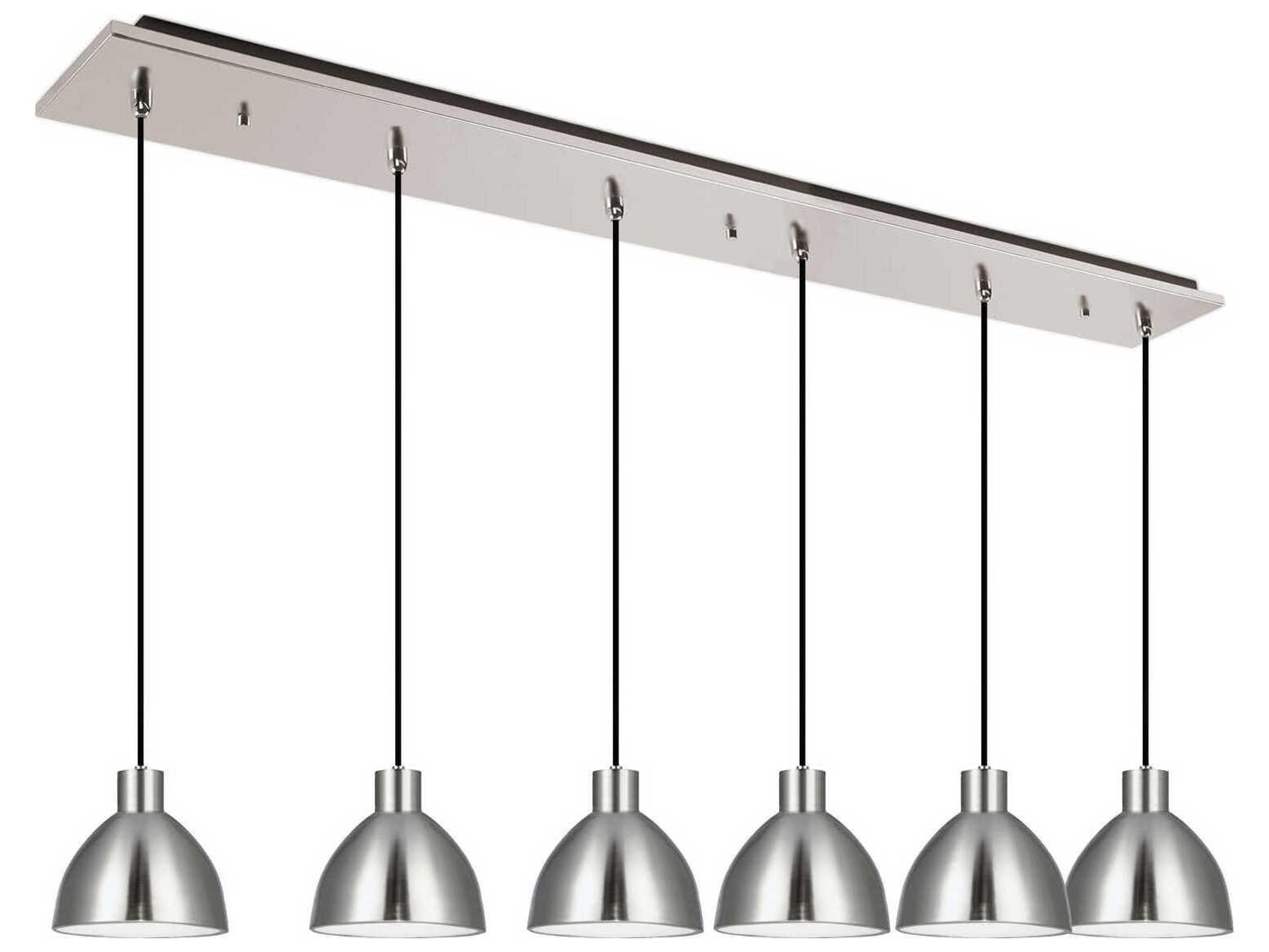 Kuzco Lighting Chroma 6-Light Brushed Nickel Dome Island Pendant