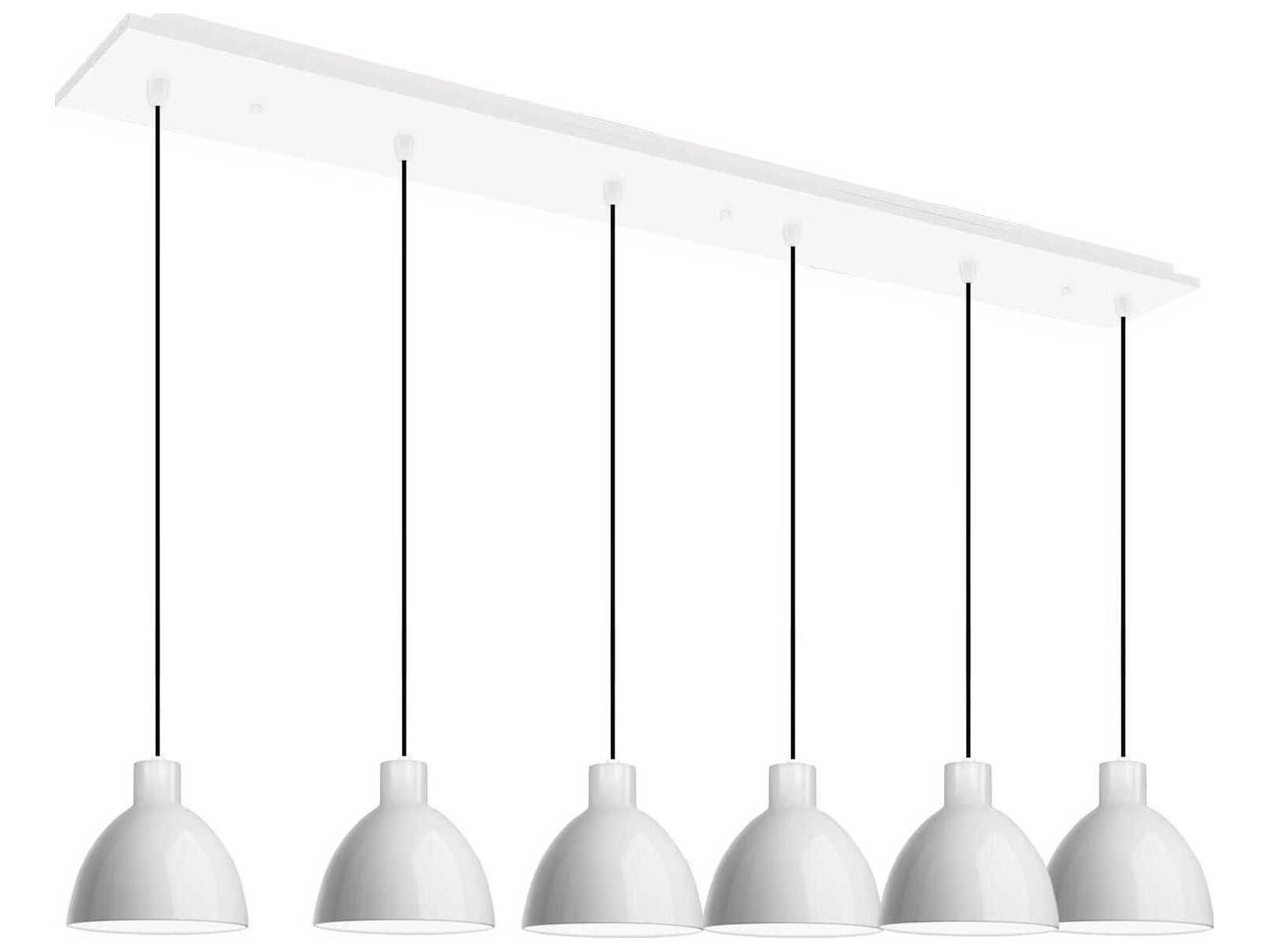 Kuzco Lighting Chroma 6-Light Glossy White Dome Island Pendant