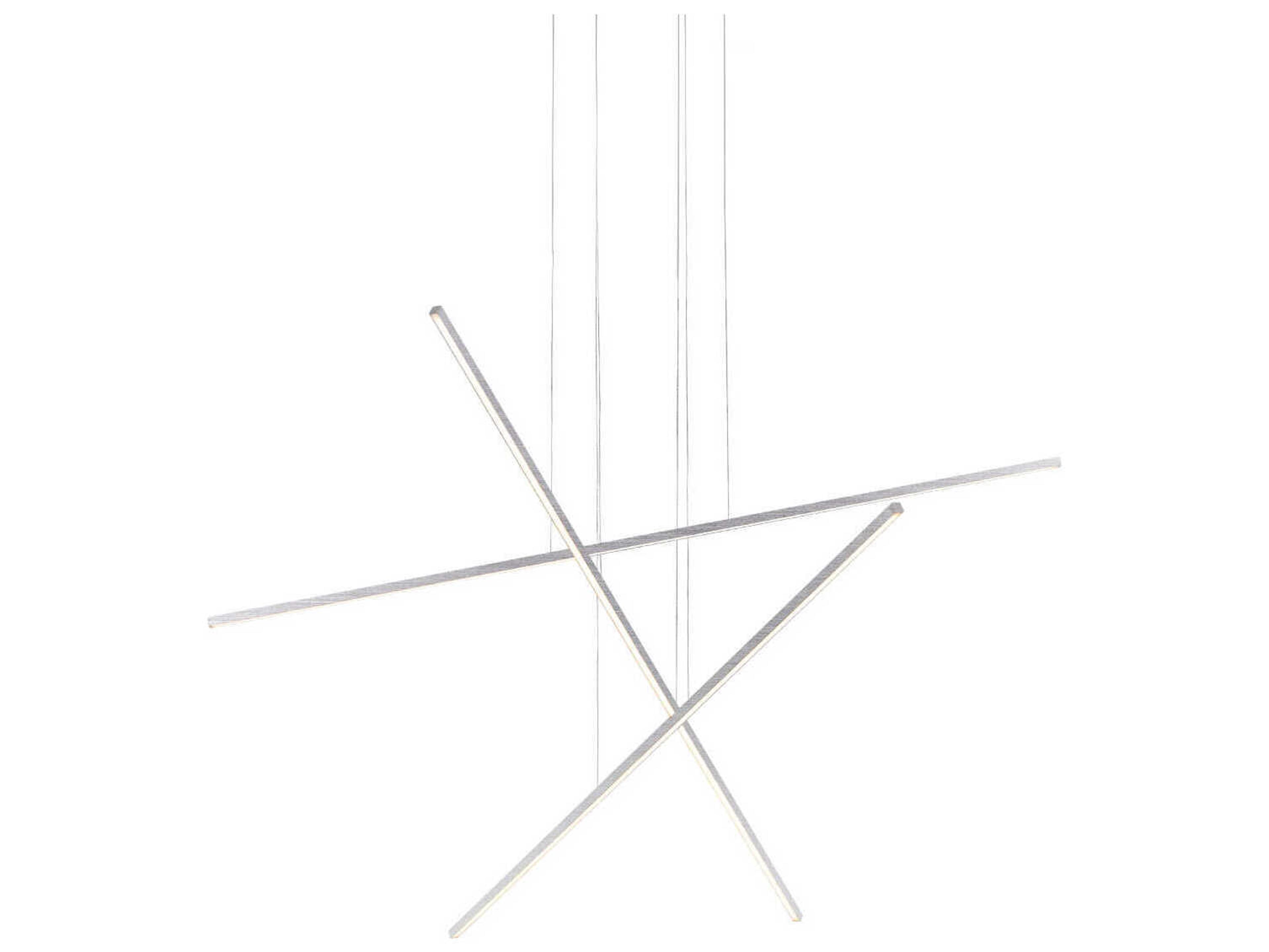 Kuzco Lighting Vega Minor Brushed Nickel Linear Pendant