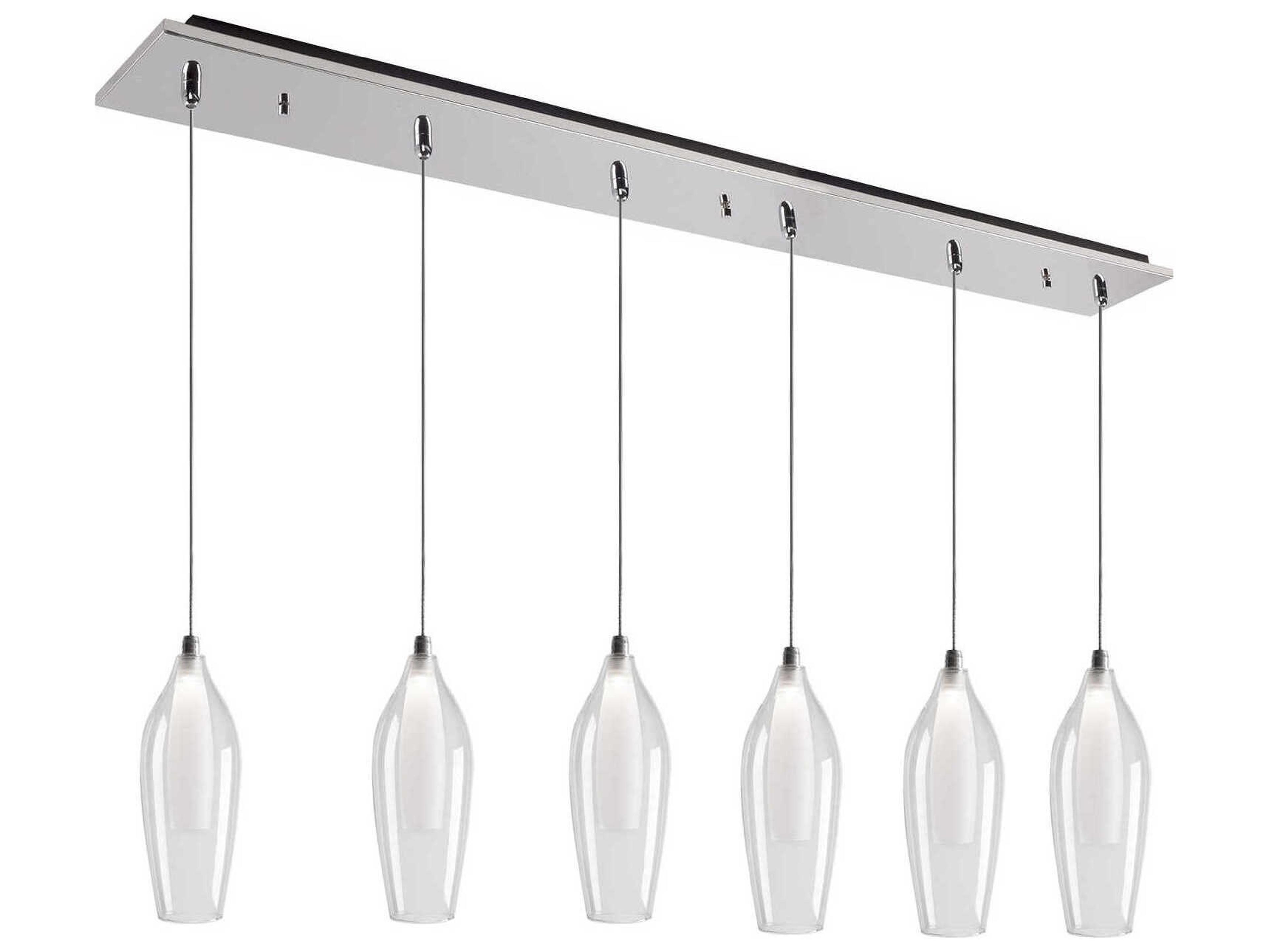 Kuzco Lighting Victoria 6-Light Chrome Island Pendant