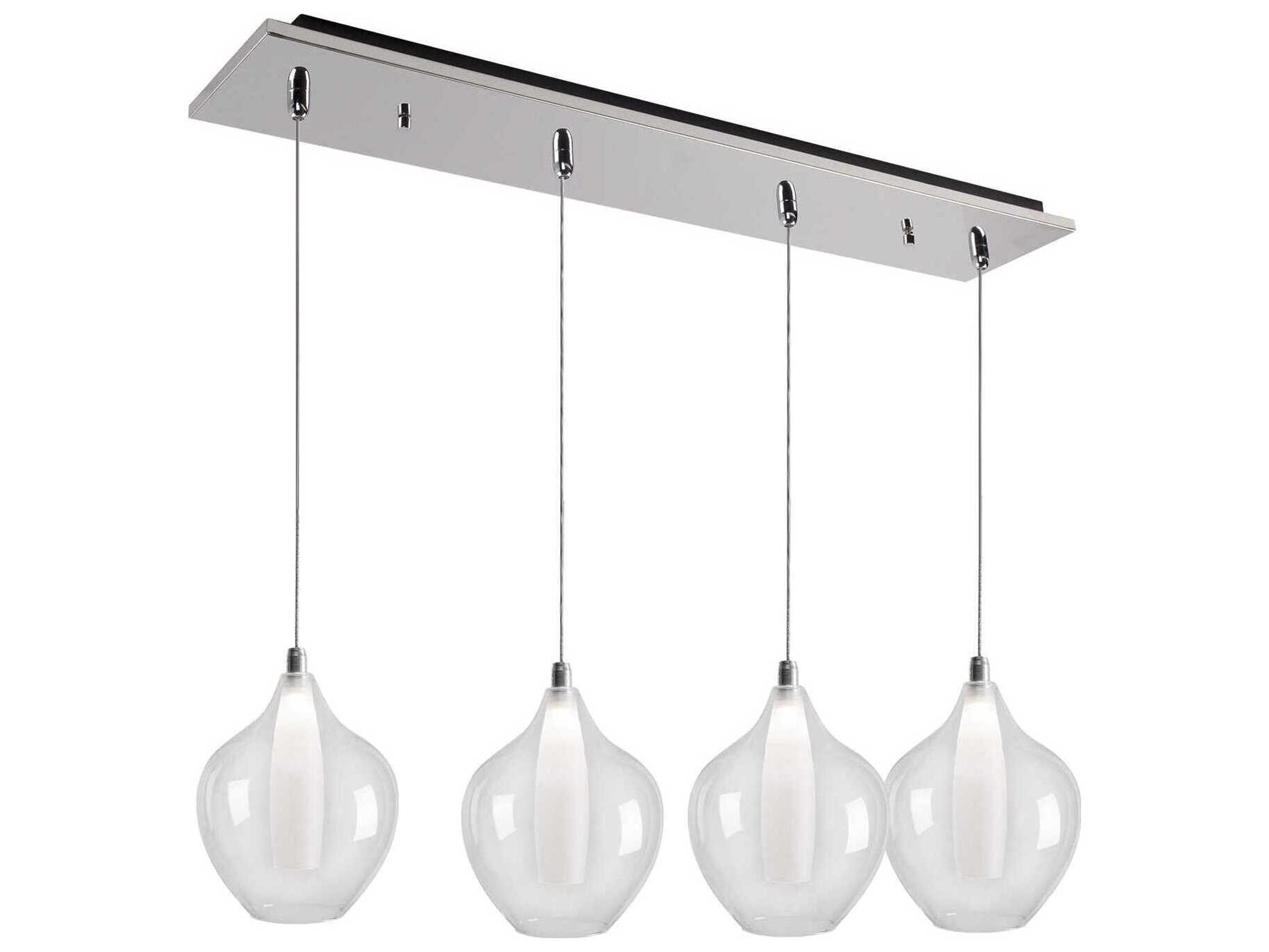 Kuzco Lighting Victoria 4-Light Chrome Island Pendant