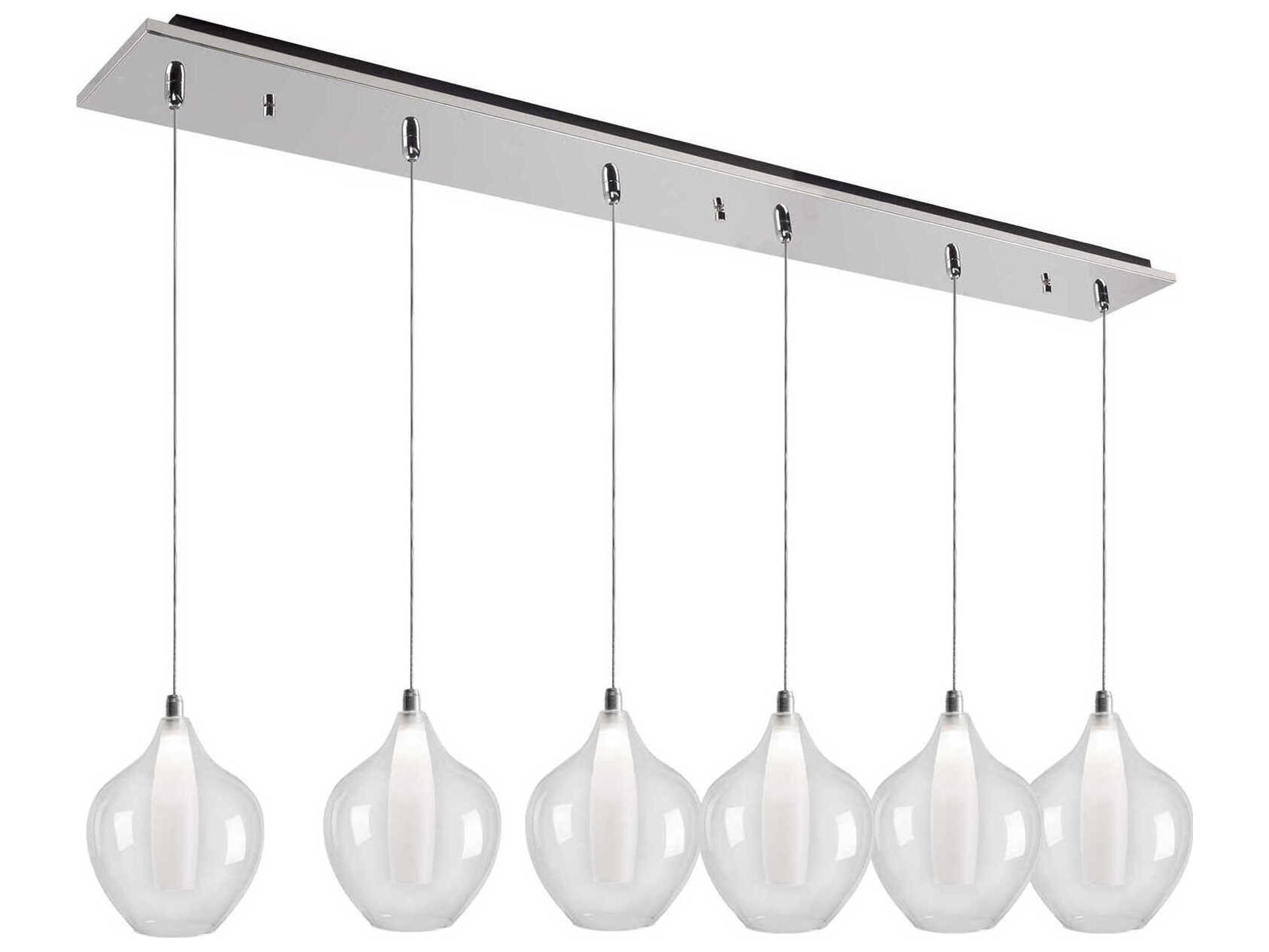 Kuzco Lighting Victoria 6-Light Chrome Island Pendant