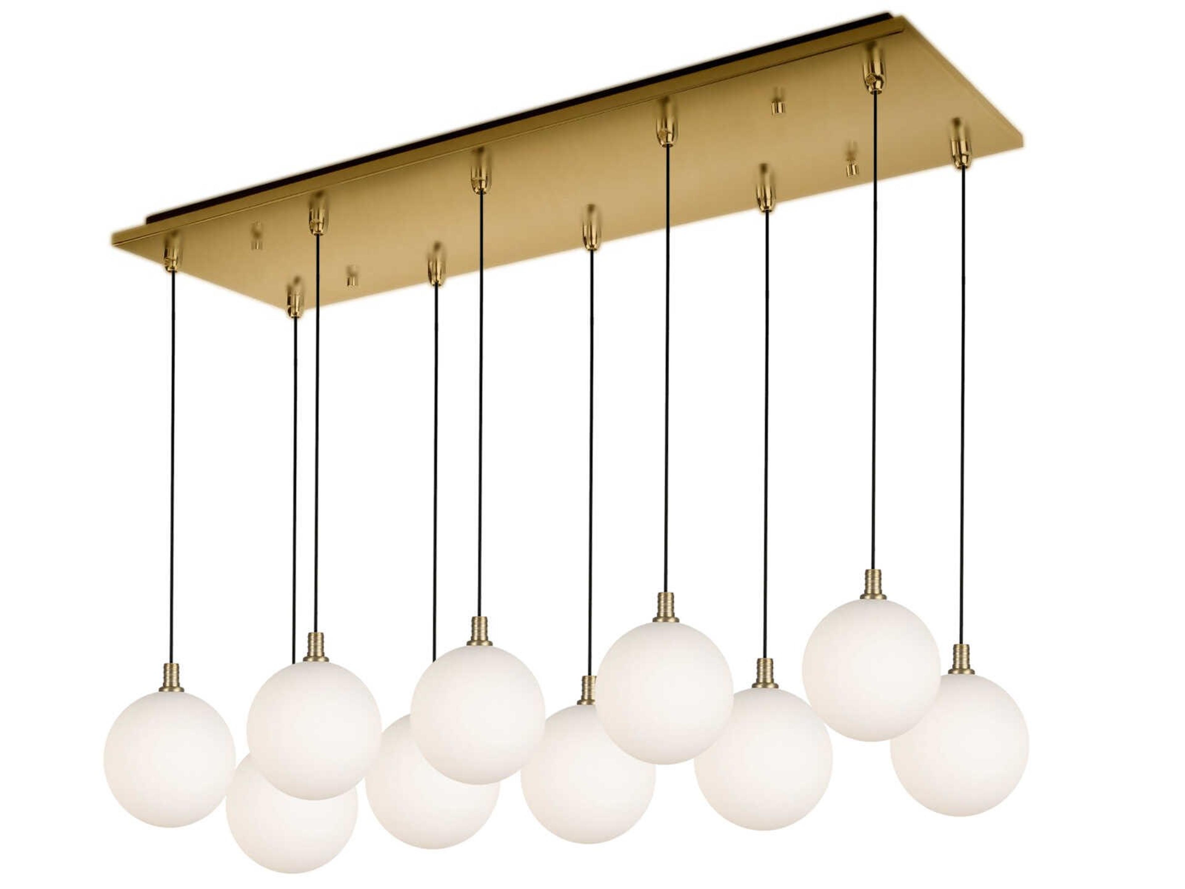Kuzco Lighting Bolla 10-Light Brushed Gold Globe Island Pendant