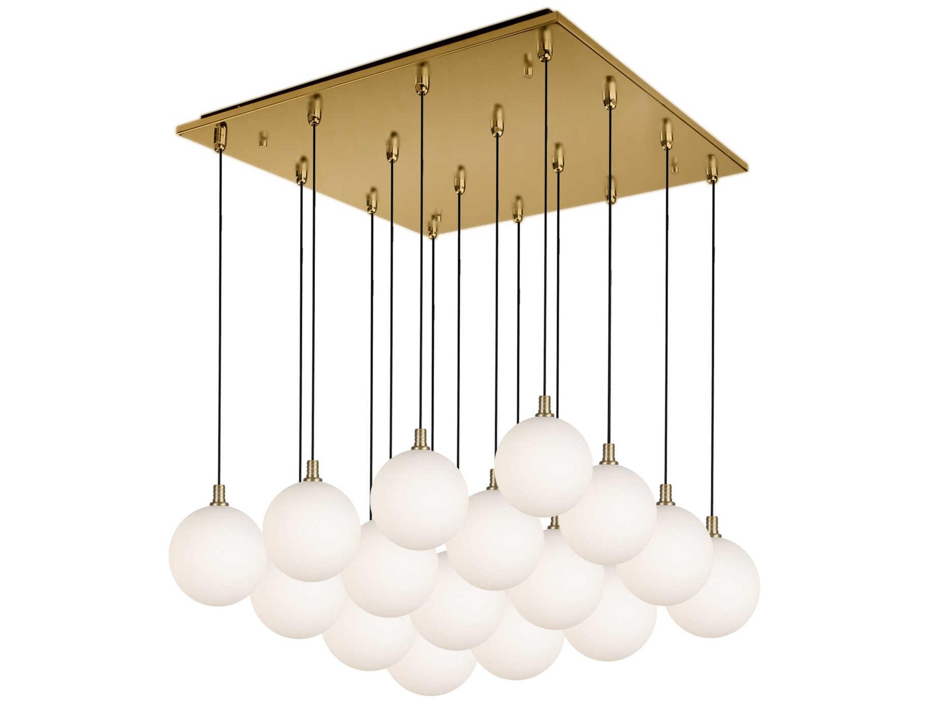 Kuzco Lighting Bolla 16-Light Brushed Gold Globe Pendant