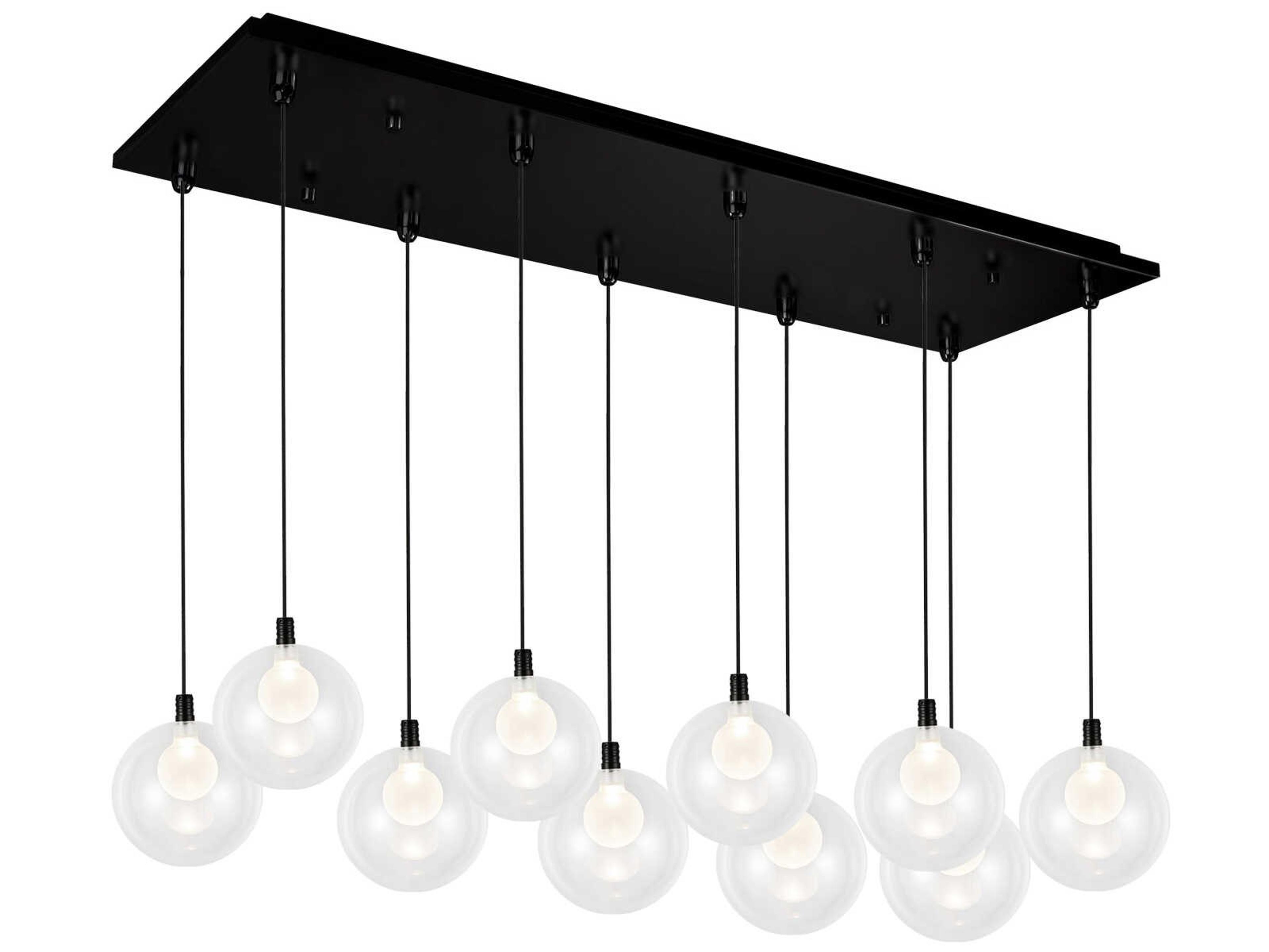 Kuzco Lighting Bolla 10-Light Black Globe Island Pendant