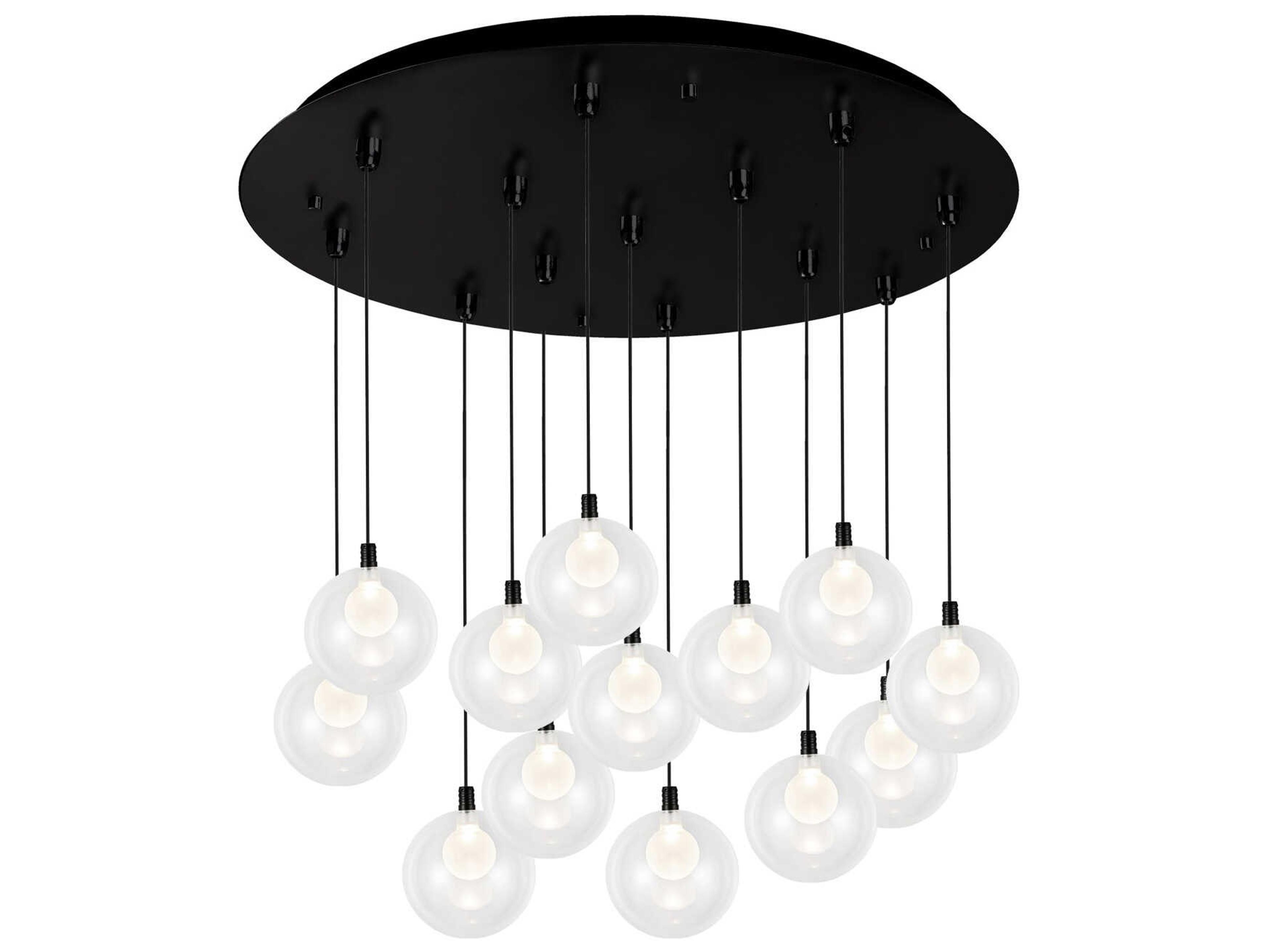 Kuzco Lighting Bolla 13-Light Black Globe Pendant