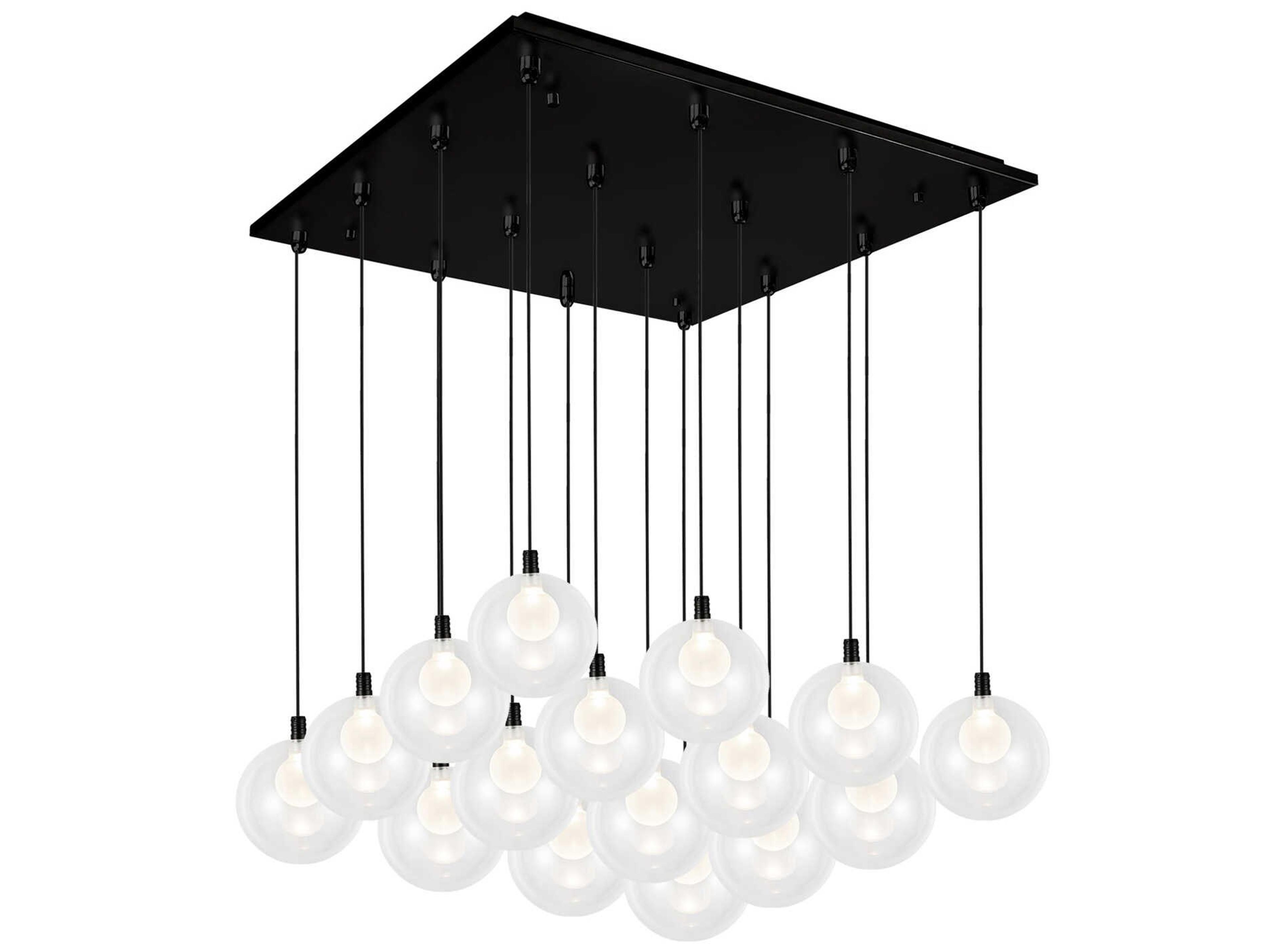 Kuzco Lighting Bolla 16-Light Black Globe Pendant