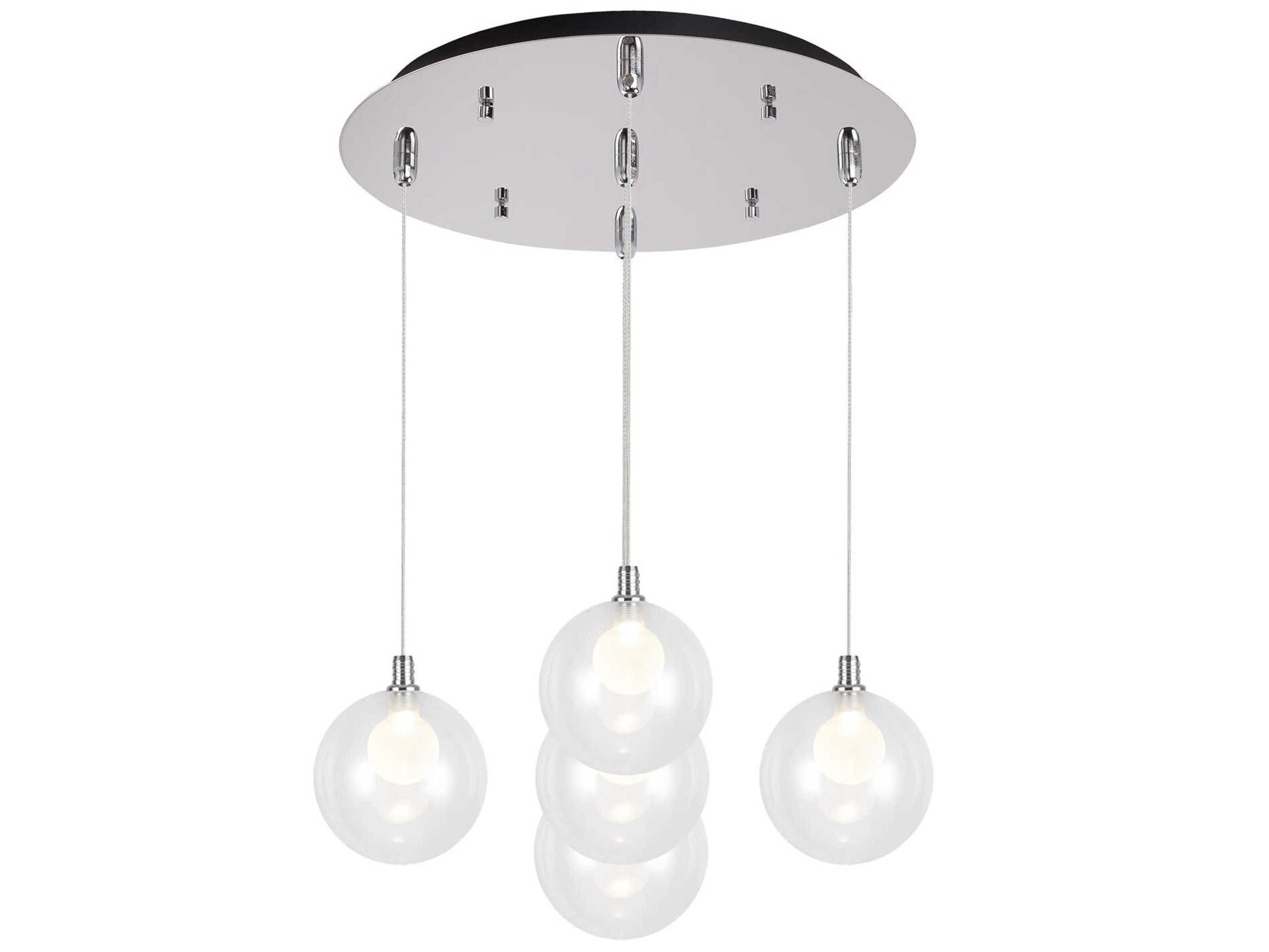 Kuzco Lighting Bolla 5-Light Chrome Globe Pendant