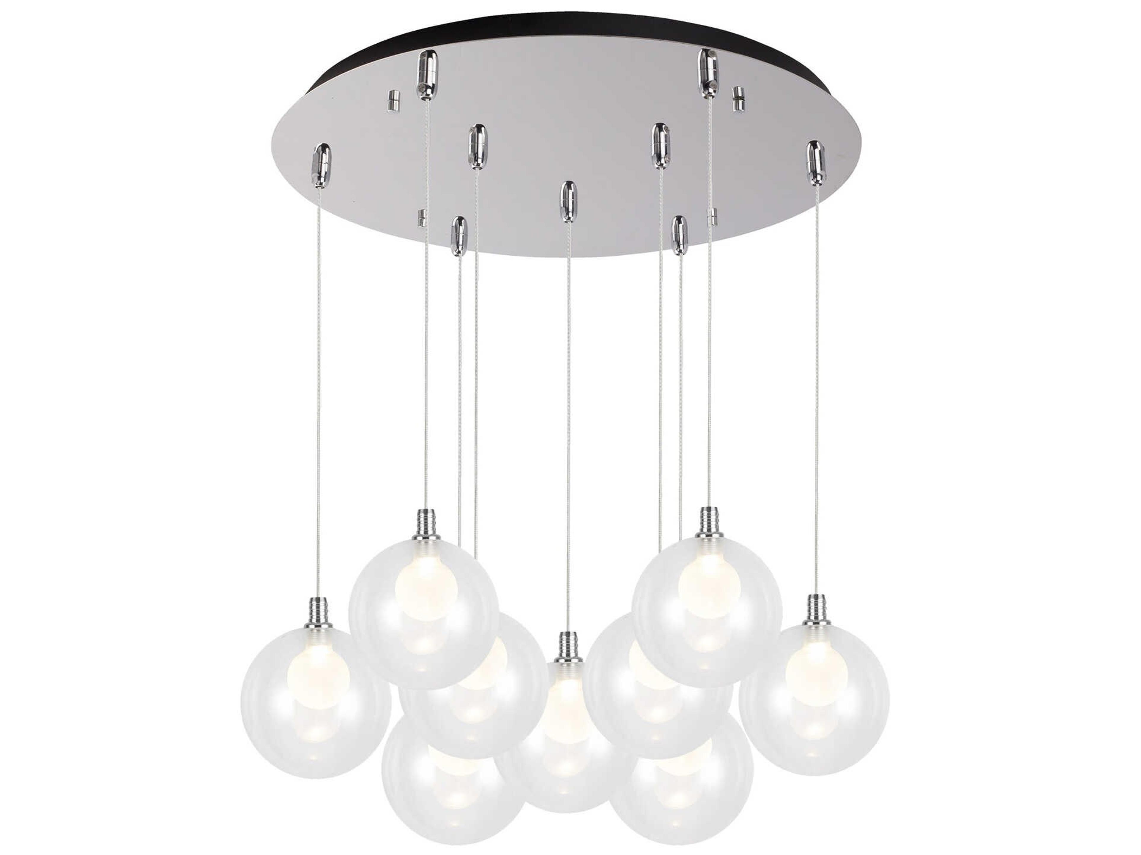 Kuzco Lighting Bolla 9-Light Chrome Globe Pendant