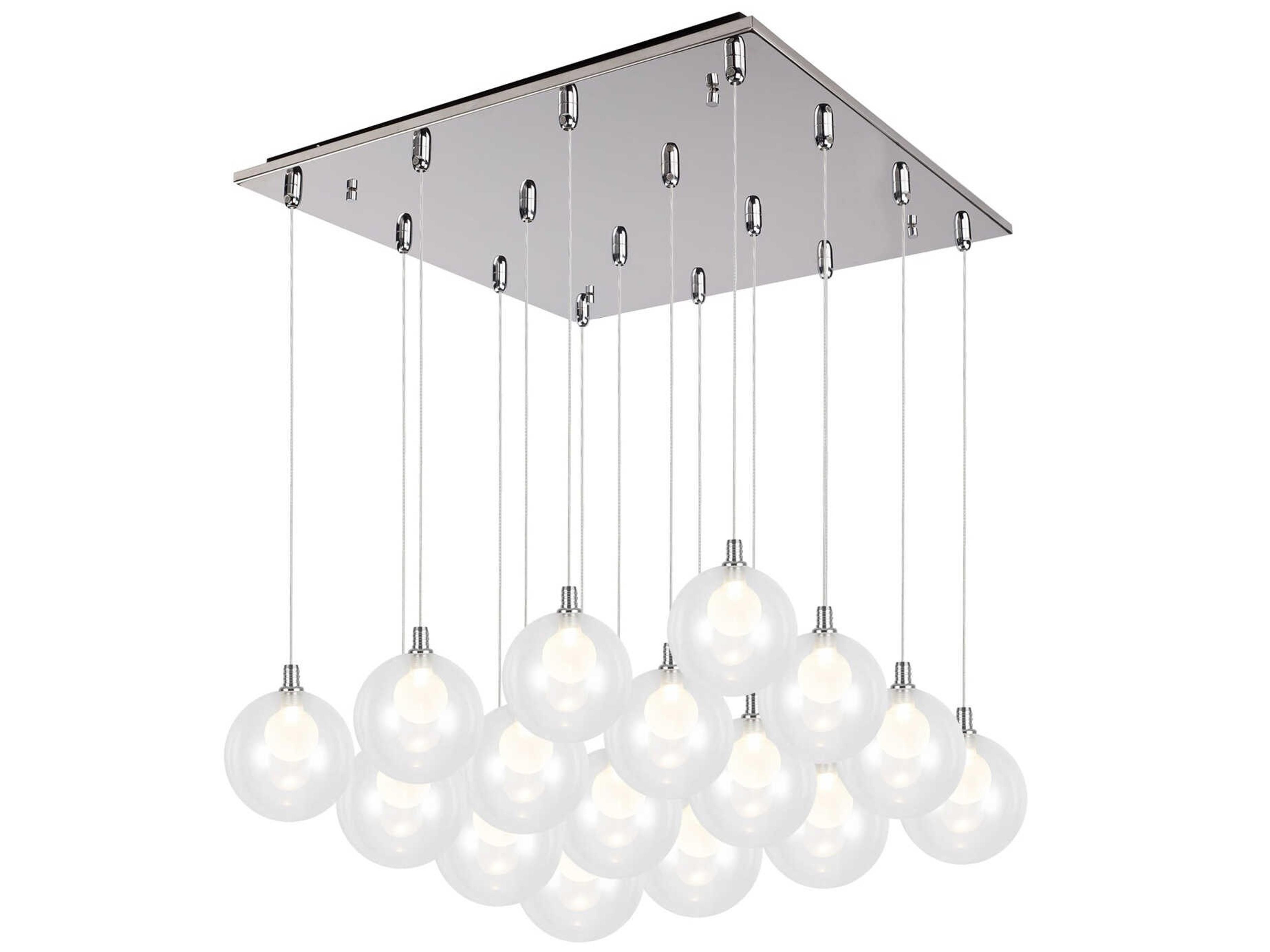 Kuzco Lighting Bolla 16-Light Chrome Globe Pendant