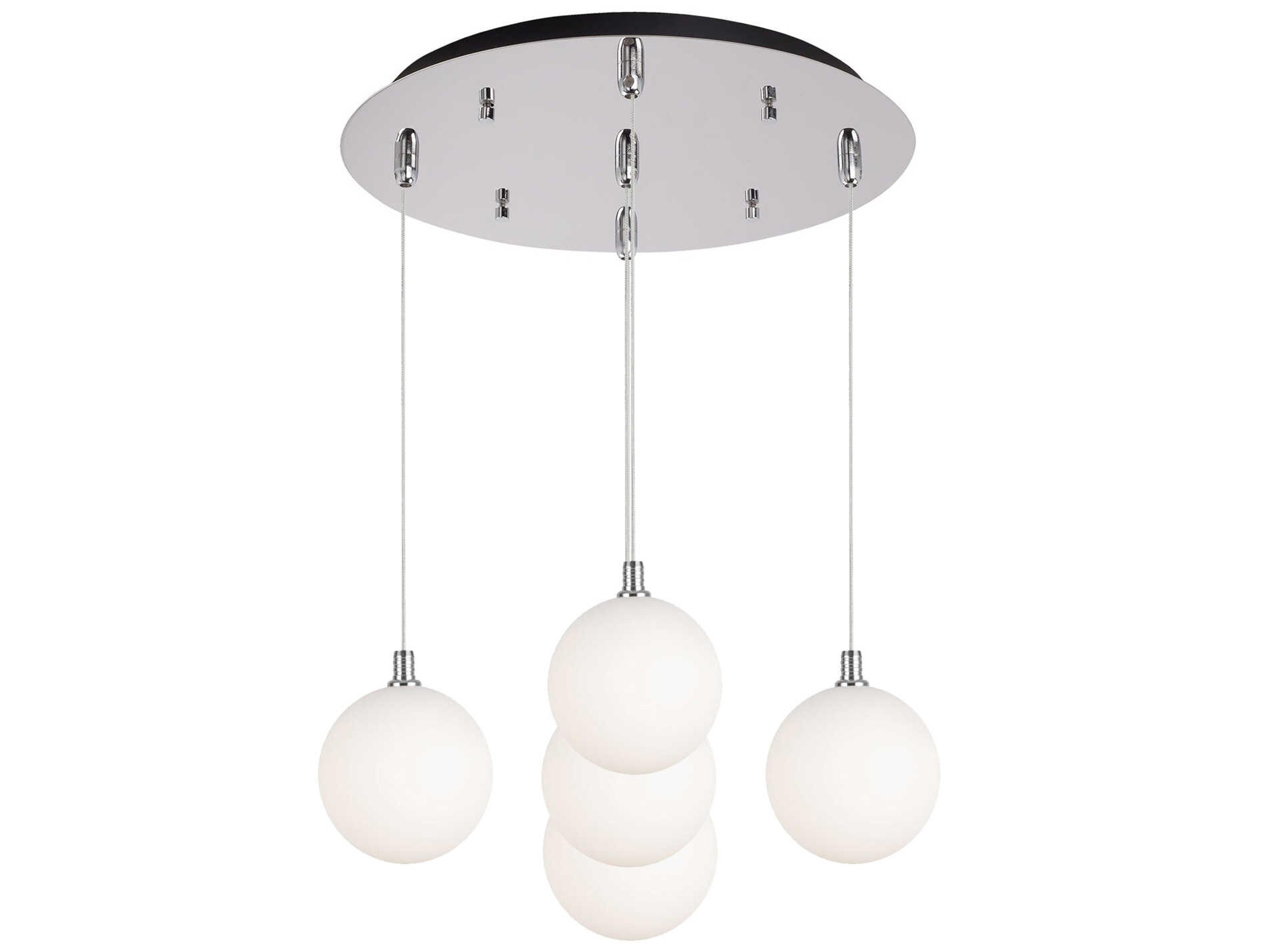 Kuzco Lighting Bolla 5-Light Chrome Globe Pendant