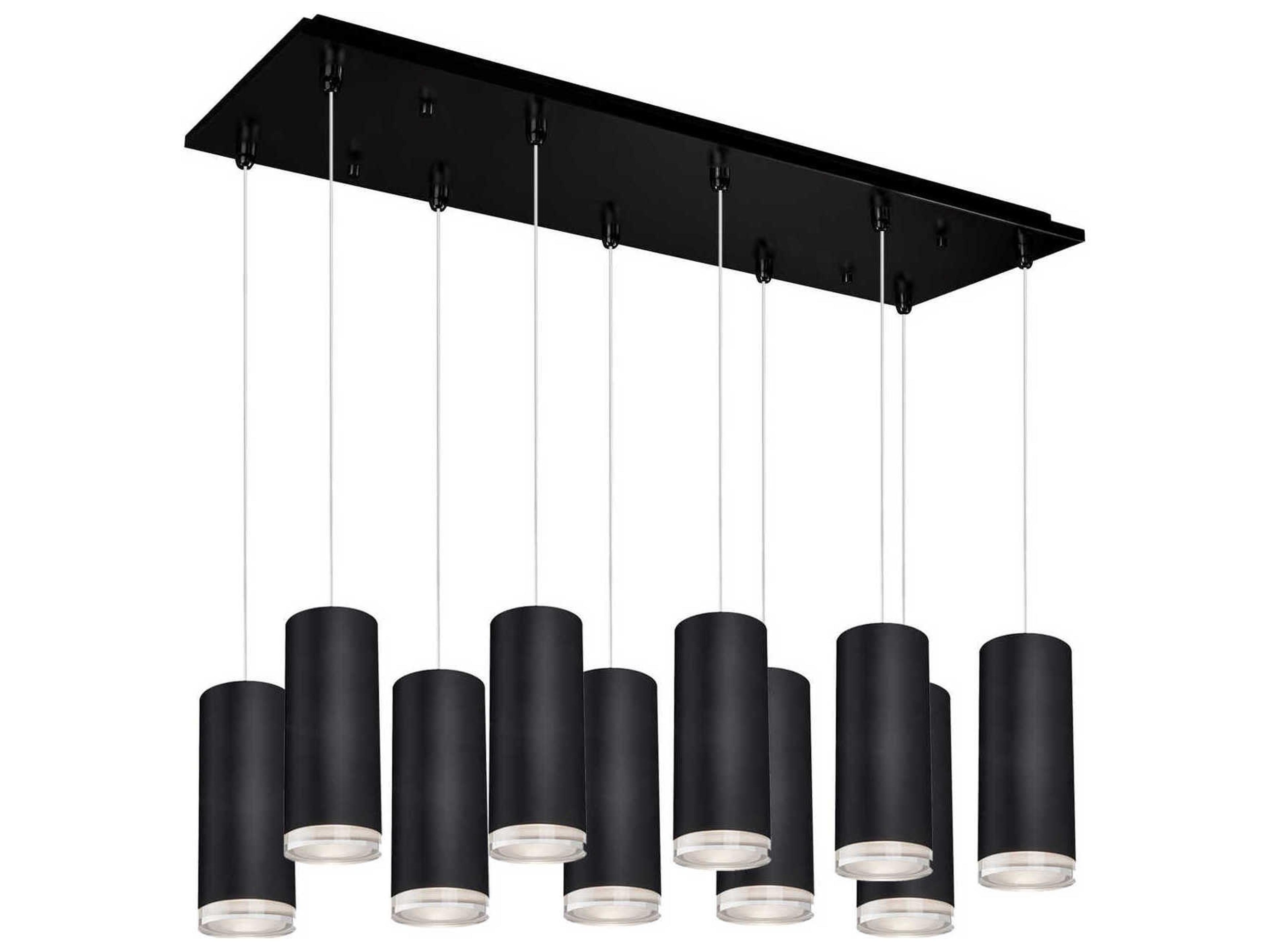 Kuzco Lighting Cameo 10-Light Black Cylinder Island Pendant