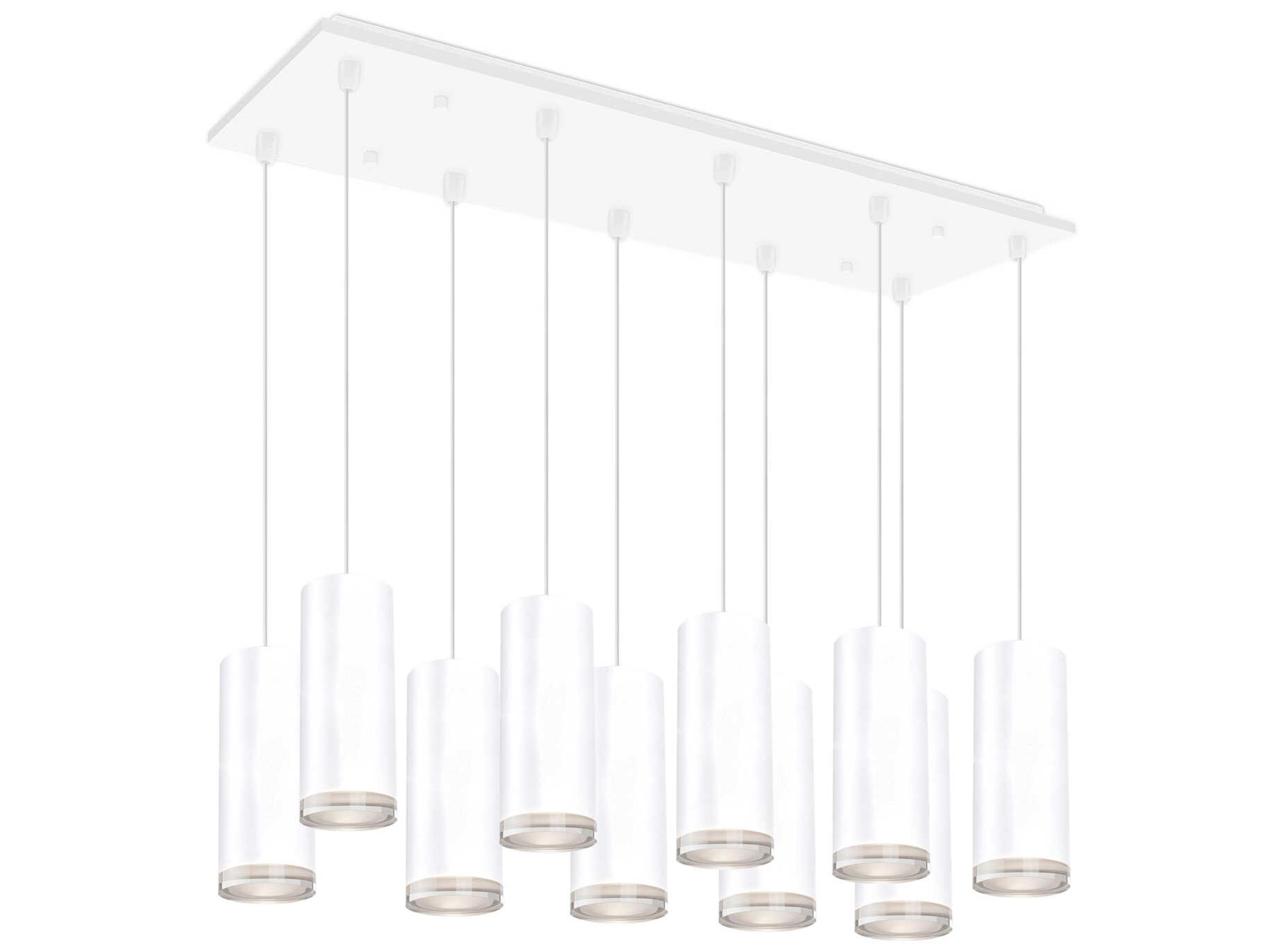 Kuzco Lighting Cameo 10-Light White Cylinder Island Pendant