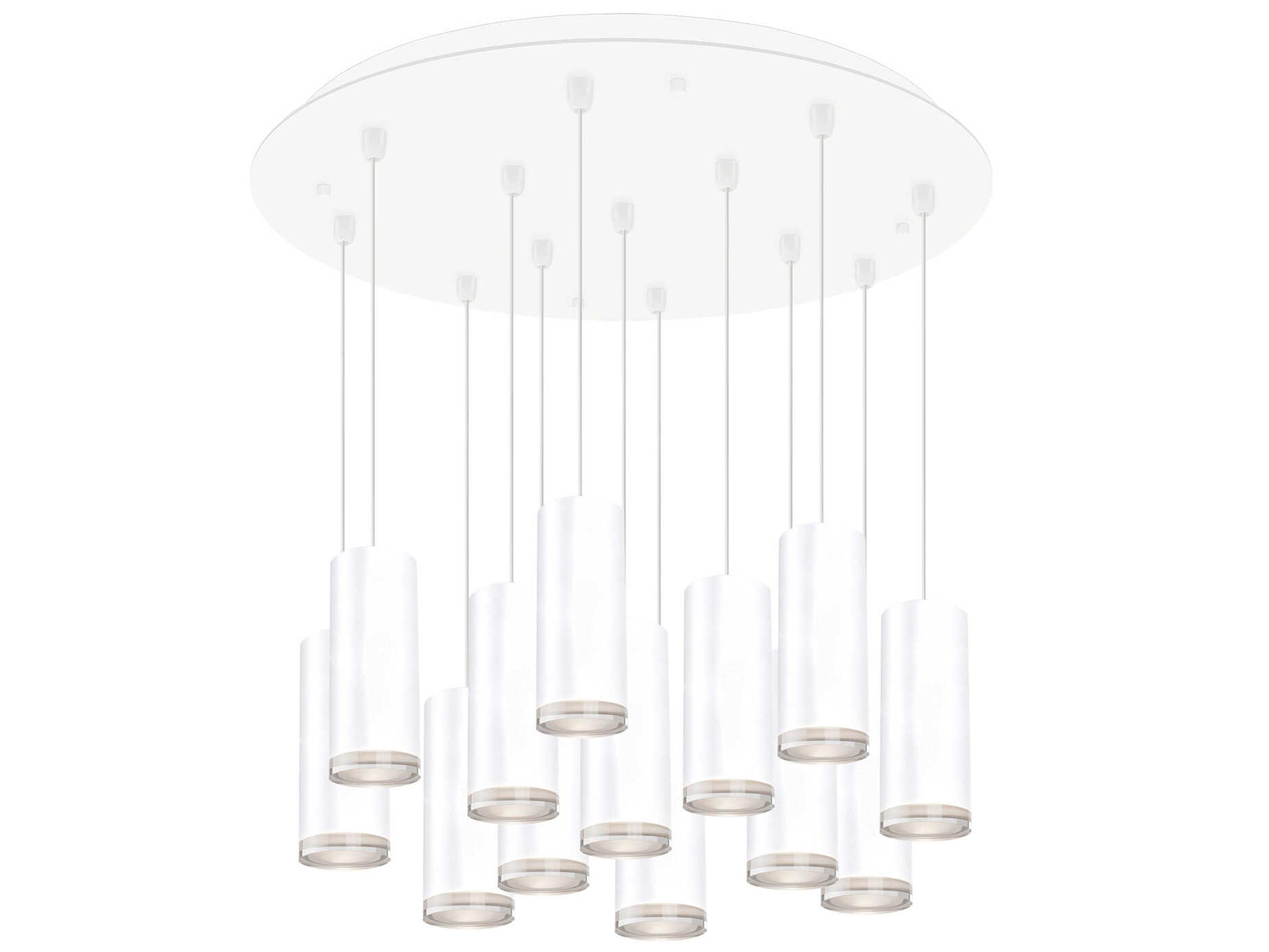 Kuzco Lighting Cameo 13-Light White Cylinder Pendant