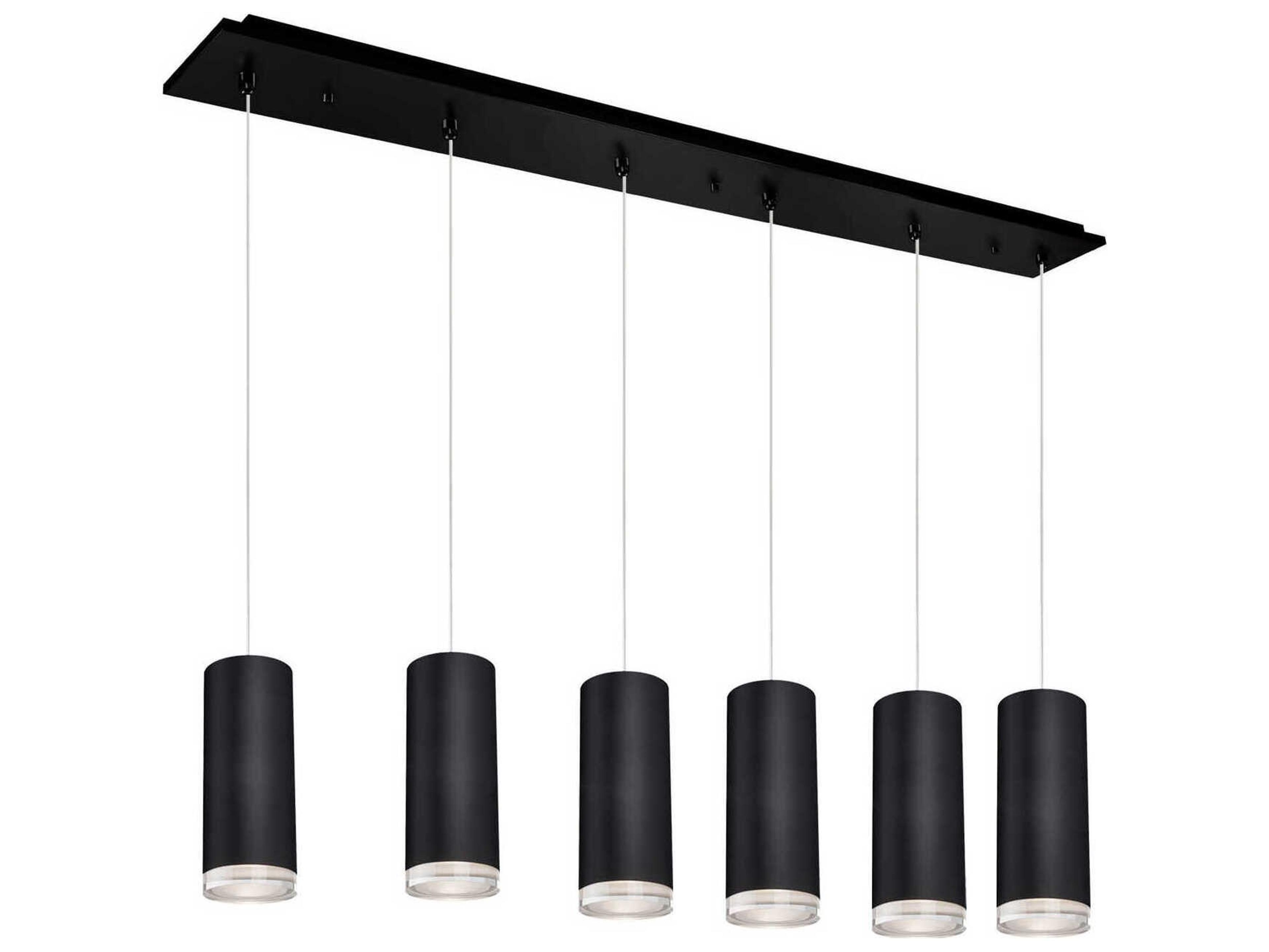 Kuzco Lighting Cameo 6-Light Black Cylinder Island Pendant
