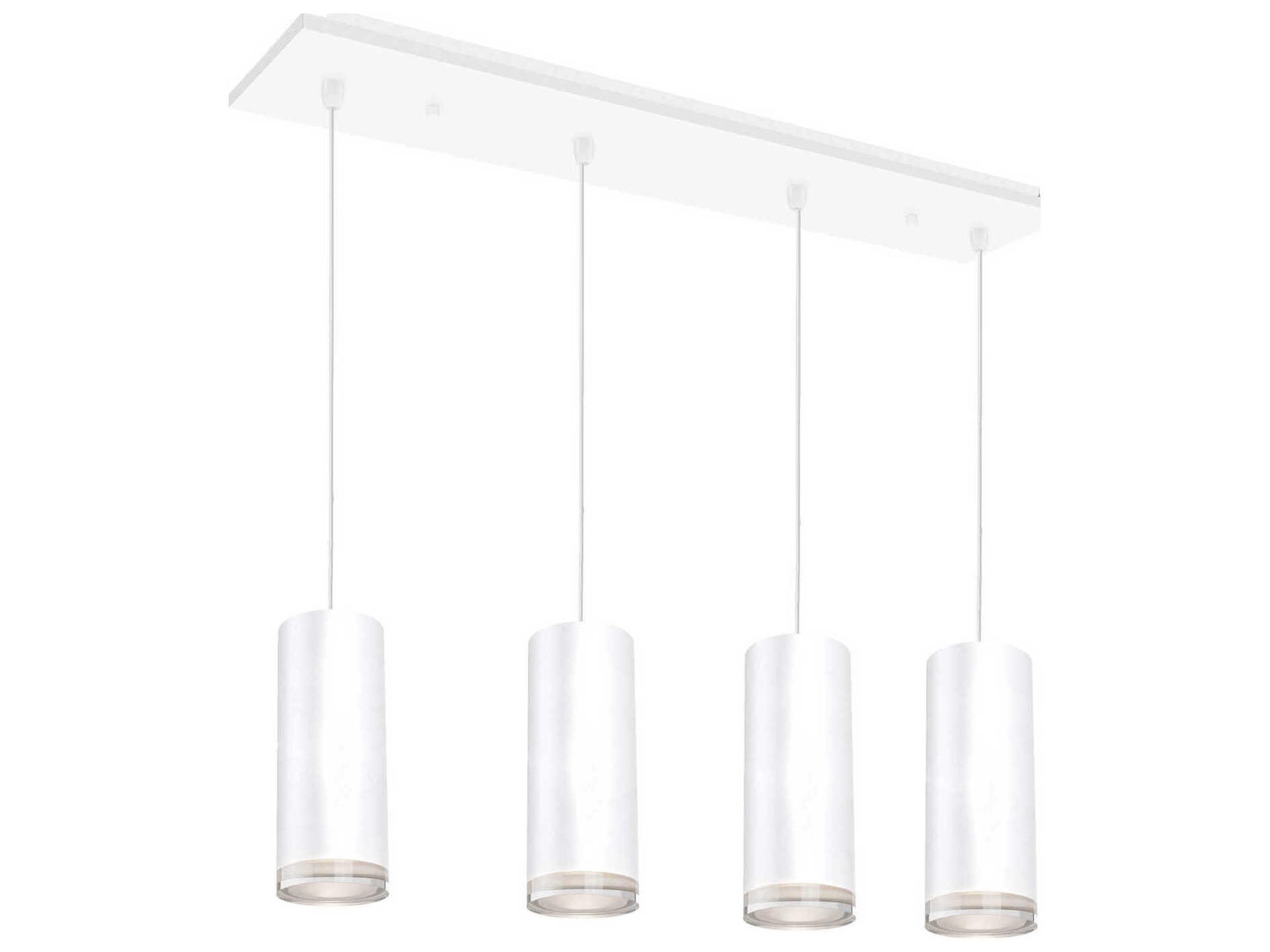 Kuzco Lighting Cameo 4-Light White Cylinder Island Pendant