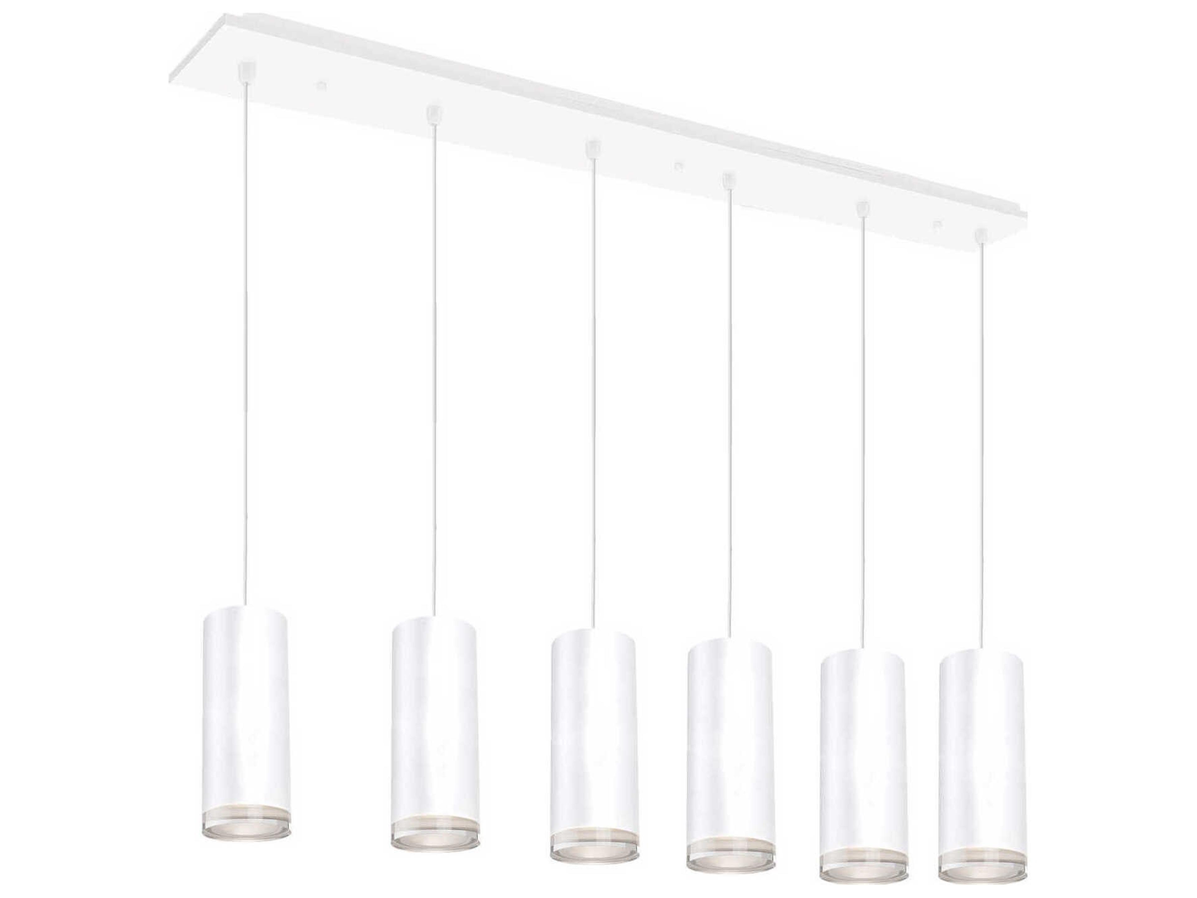 Kuzco Lighting Cameo 6-Light White Cylinder Island Pendant