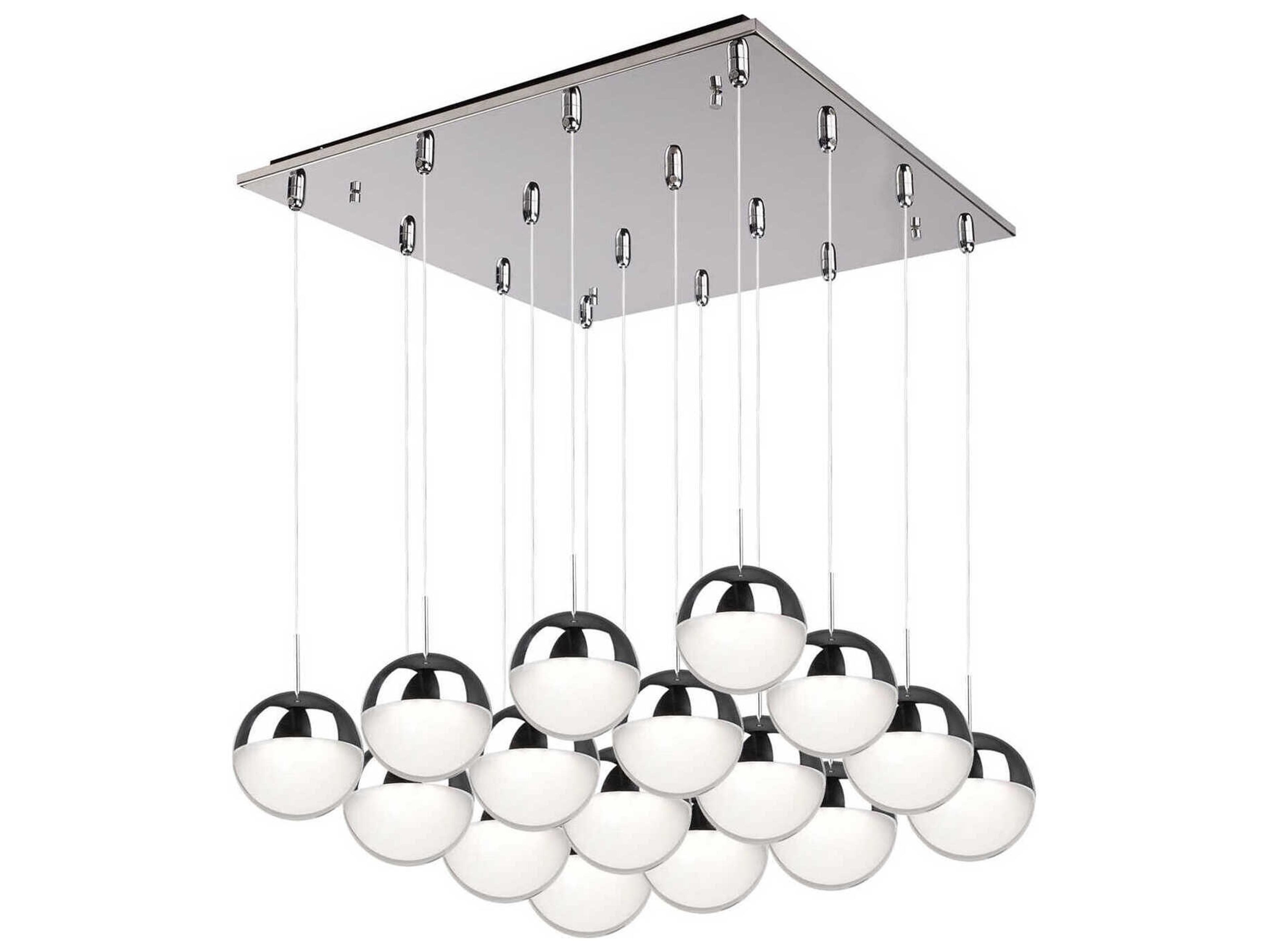 Kuzco Lighting Pluto 16-Light Chrome Globe Pendant