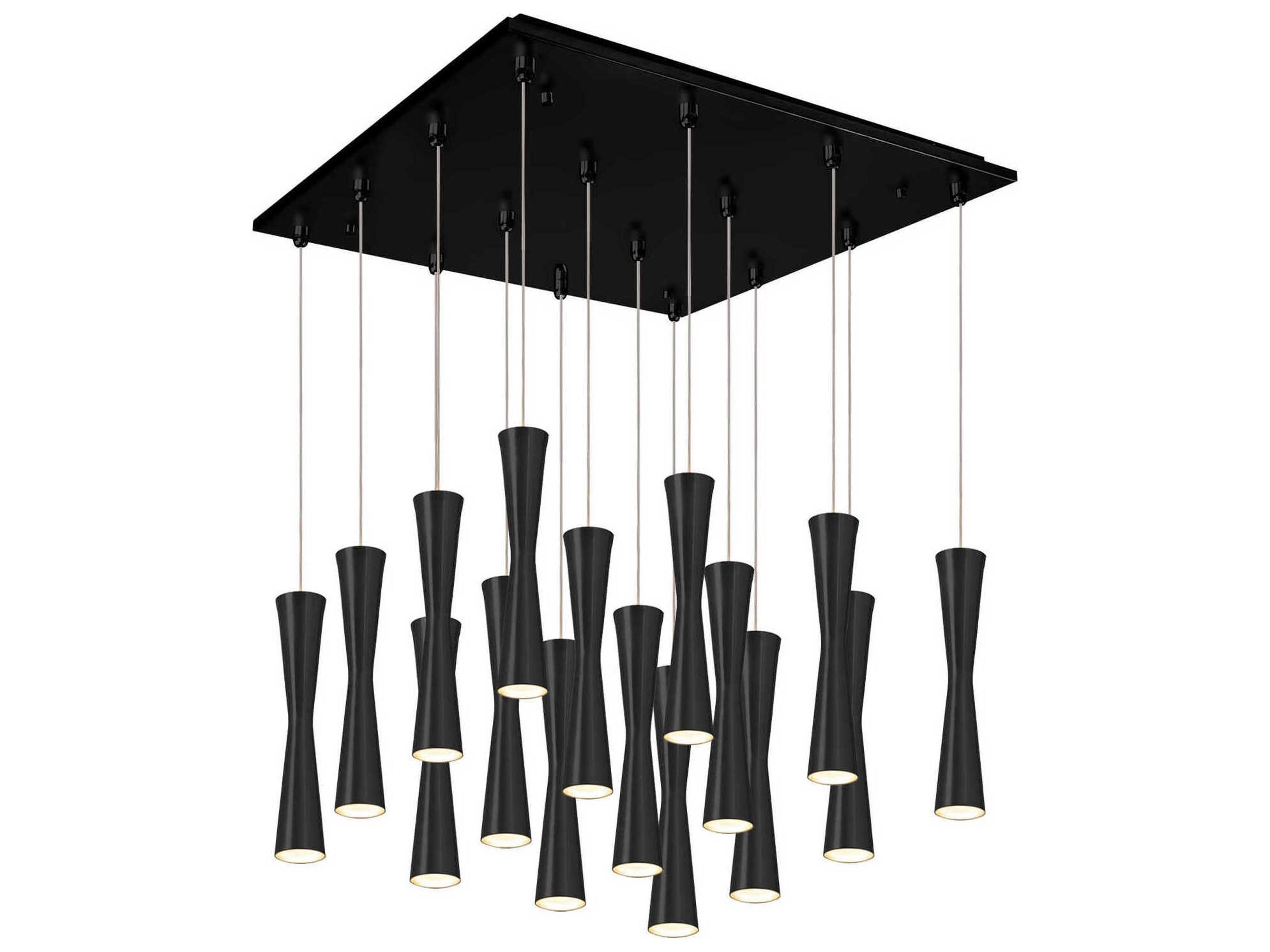 Kuzco Lighting Robson 16-Light Black Cylinder Pendant