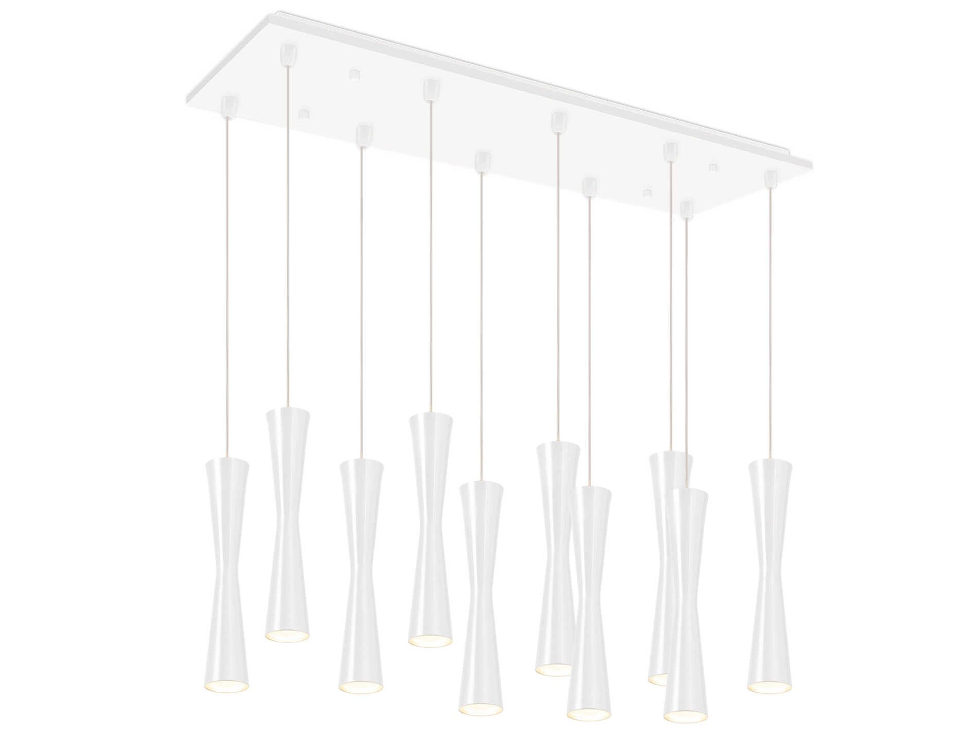 Kuzco Lighting Robson 10-Light White Cylinder Island Pendant