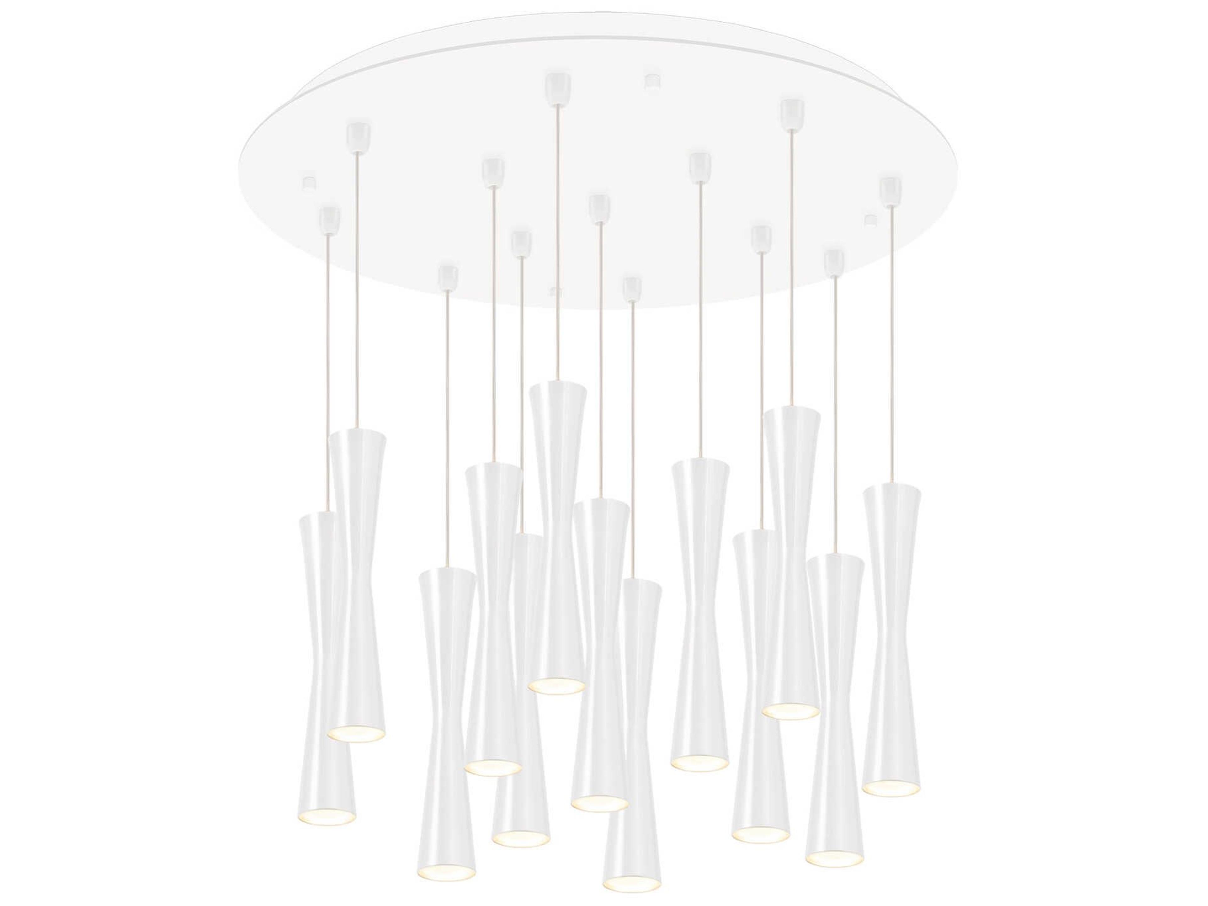 Kuzco Lighting Robson 13-Light White Cylinder Pendant