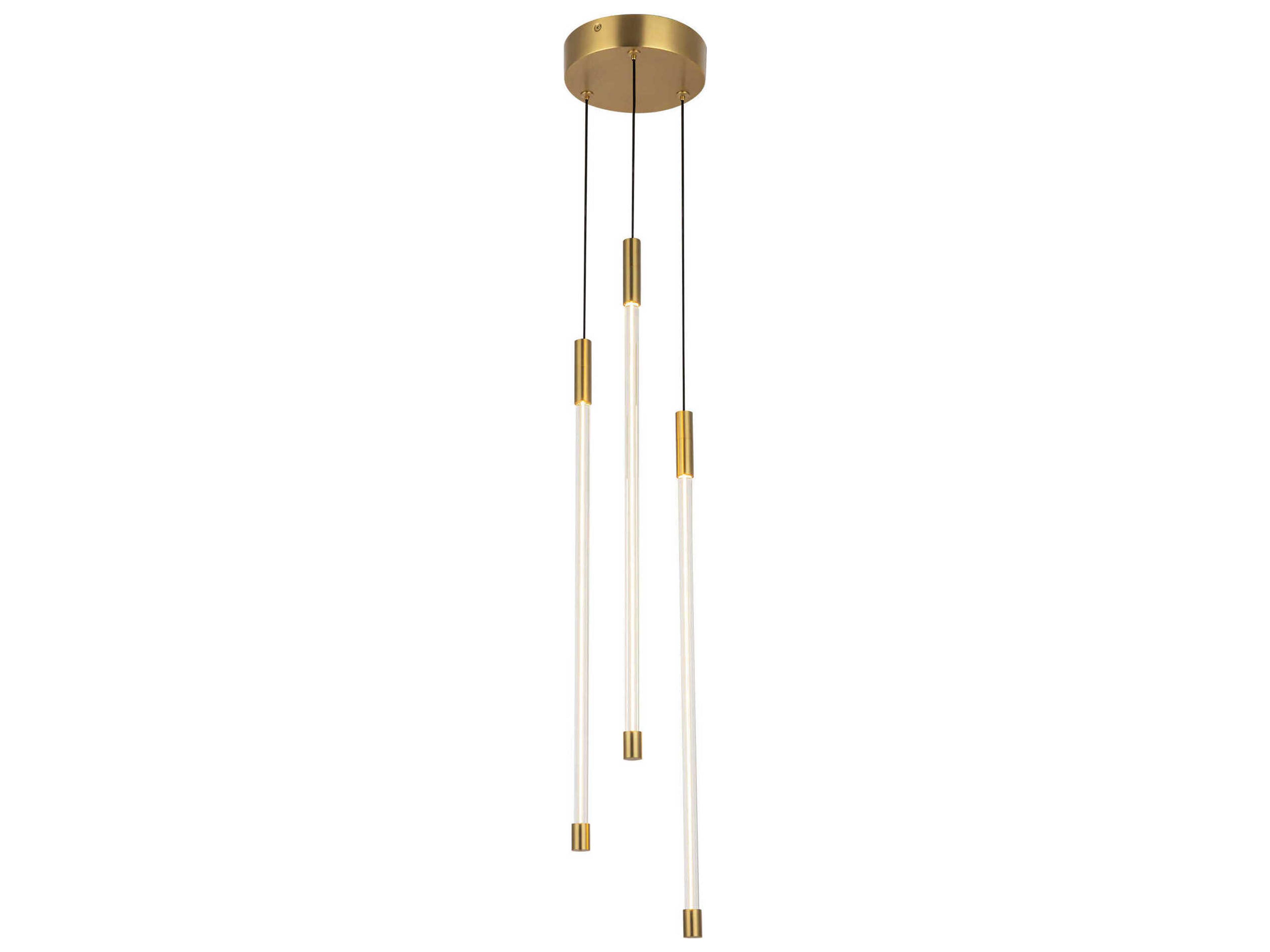 Kuzco Lighting Motif Brushed Gold Linear Mini Pendant